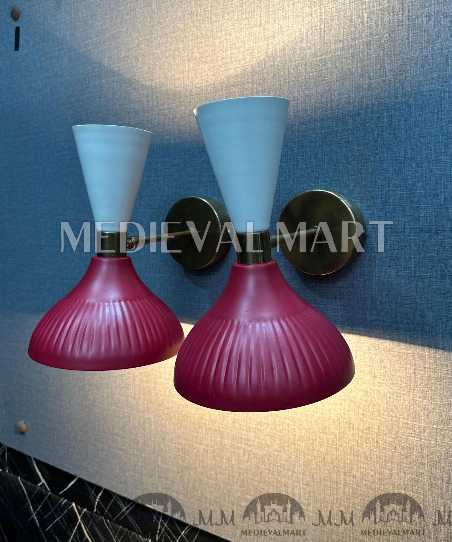 MEDIEVALMART FR Applique Murale Scarabée Vintage en Laiton : Luminaire Mural Mid-Century Modern