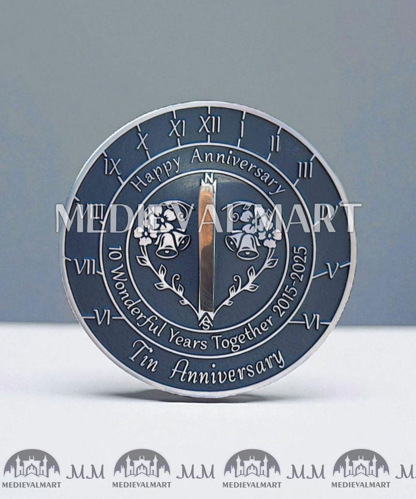 MEDIEVALMART FR Bouclier Viking Iconique Valhalla Noir/Gris – Ivar le Désossé avec Pointes en Fer | Cadeau pour Papa