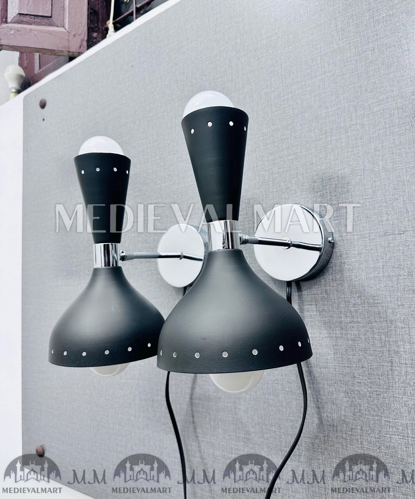 MEDIEVALMART FR Applique Murale Scarabée Vintage en Laiton : Luminaire Mural Mid-Century Modern