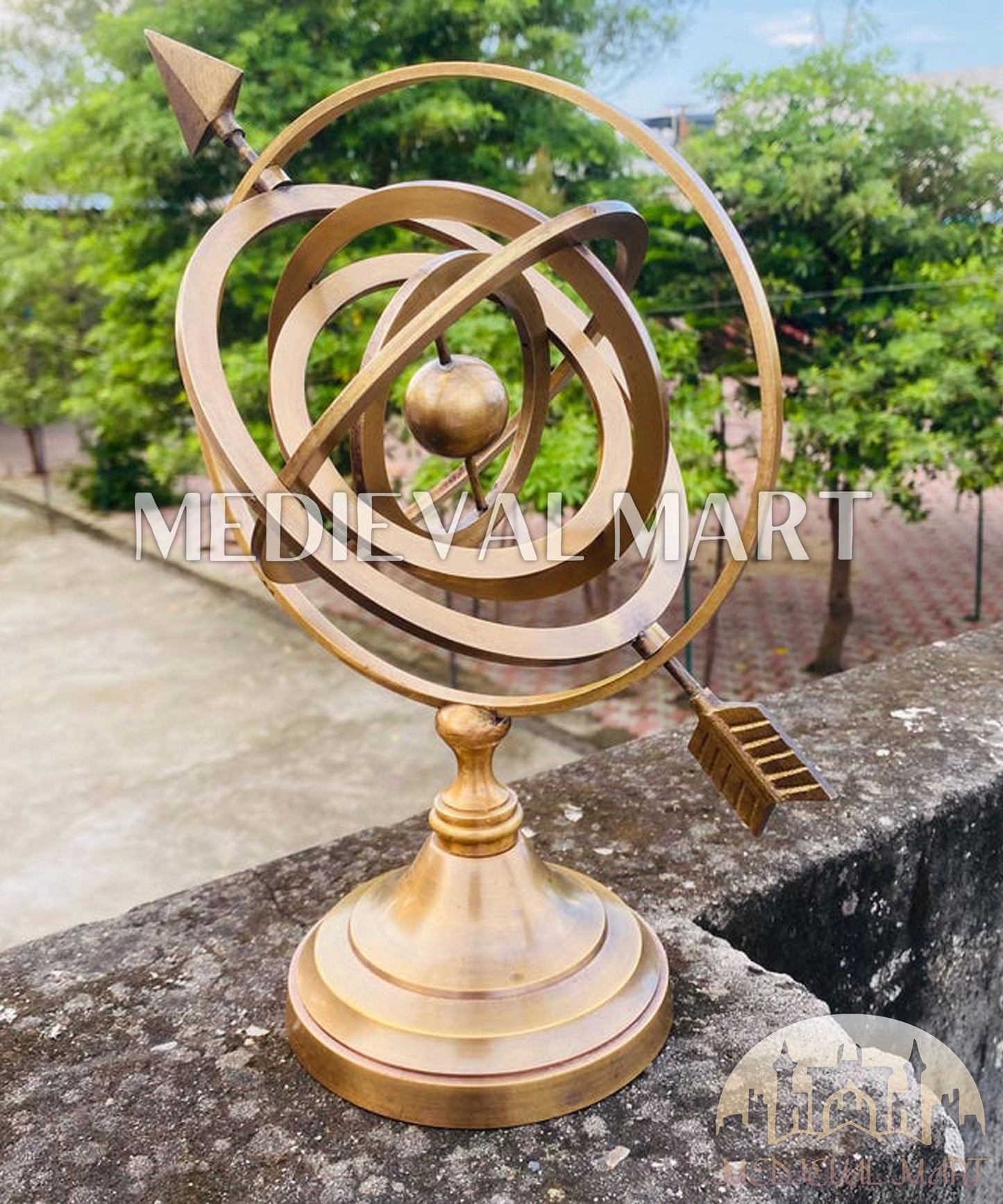 MEDIEVALMART FR Longue-Vue Nautique Antique 50X en Laiton – Télescope Portable de 18" pour Décoration Nautique