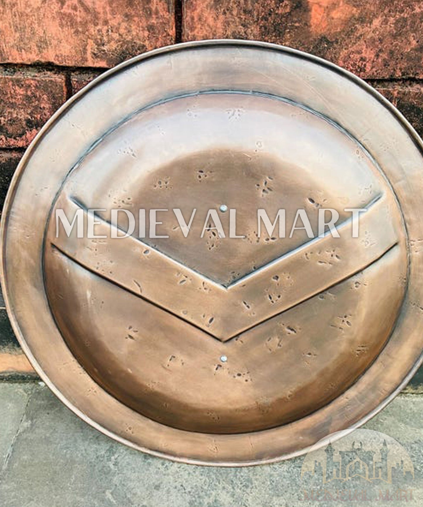 MEDIEVALMART FR Bouclier Viking Iconique Jarl Borg à Pointes en Fer – Bouclier Viking Battleworn | Cadeau pour Papa