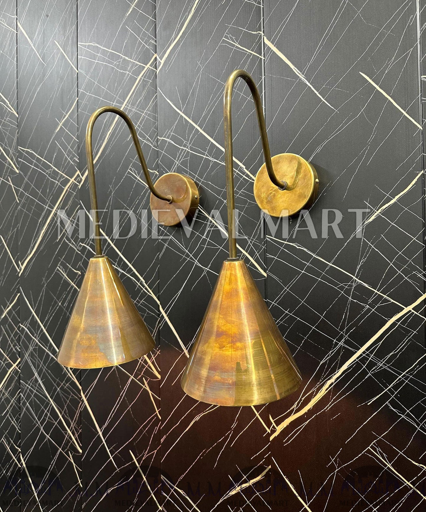 MEDIEVALMART FR Applique Murale en Laiton Fabriquée à la Main : Luminaire