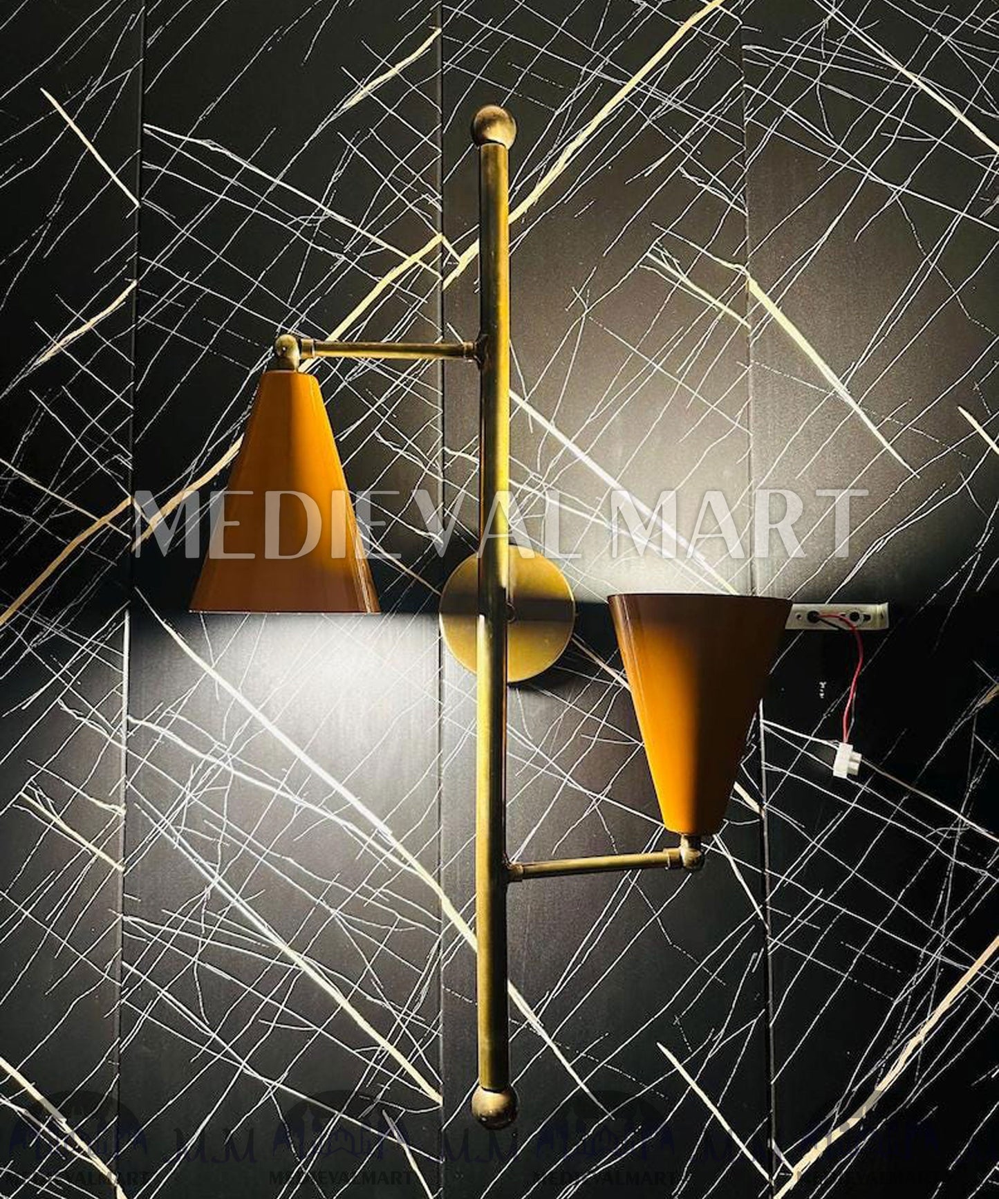 MEDIEVALMART FR Applique Murale en Laiton Fabriquée à la Main : Luminaire