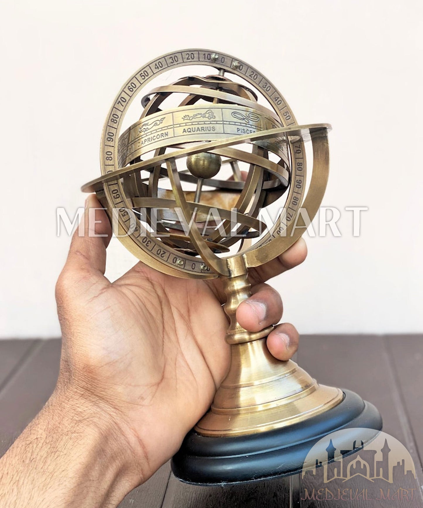 MEDIEVALMART FR Longue-Vue Nautique Antique 50X en Laiton – Télescope Portable de 18" pour Décoration Nautique