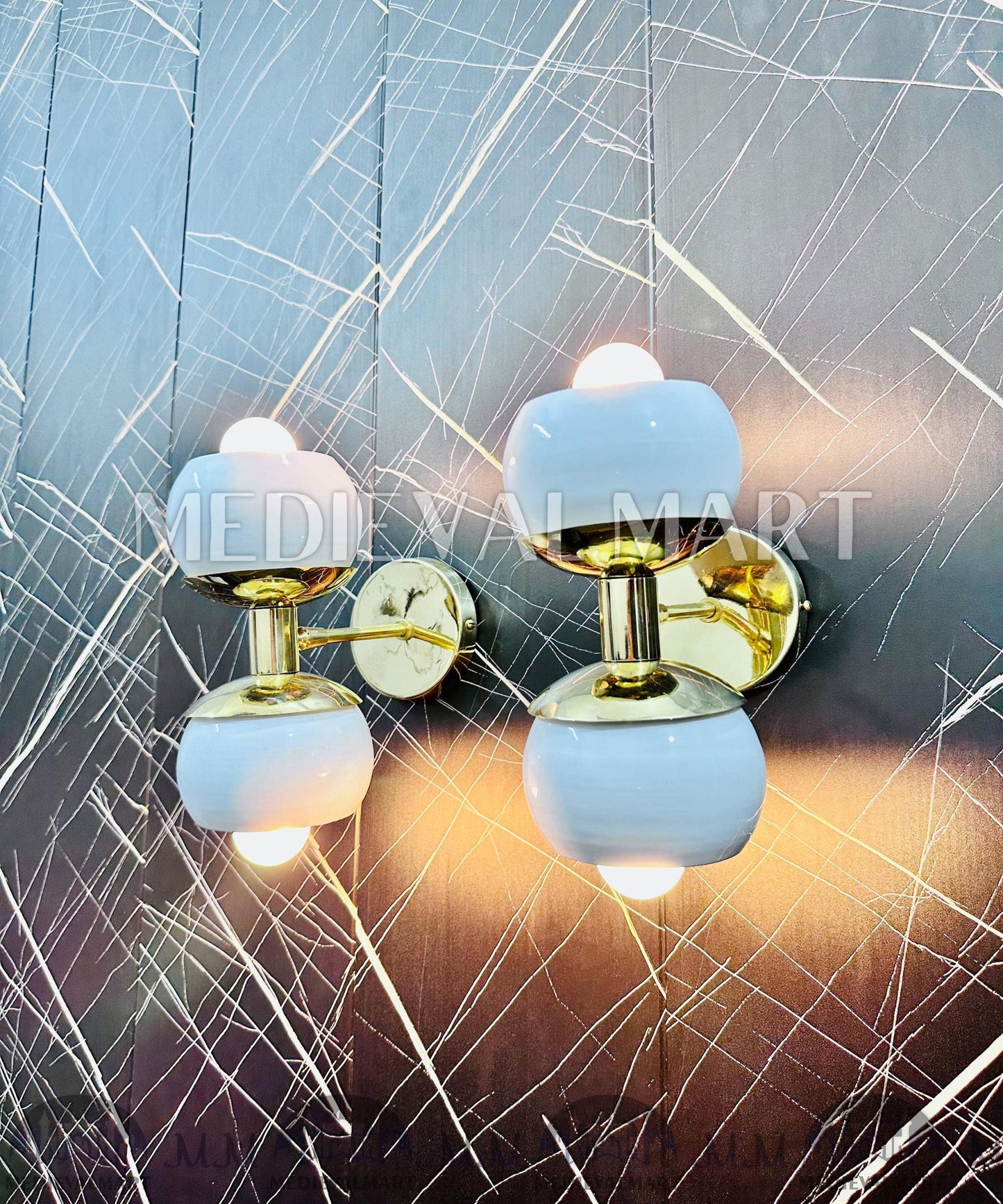 MEDIEVALMART FR Applique Murale en Laiton Fabriquée à la Main : Luminaire