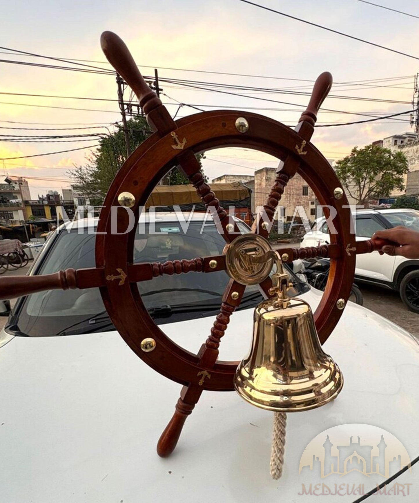 MEDIEVALMART FR Armure de Combat du XIVe Siècle – Ensemble Complet d’Armure de Buhurt avec Bassinet Klappvisor & Épée