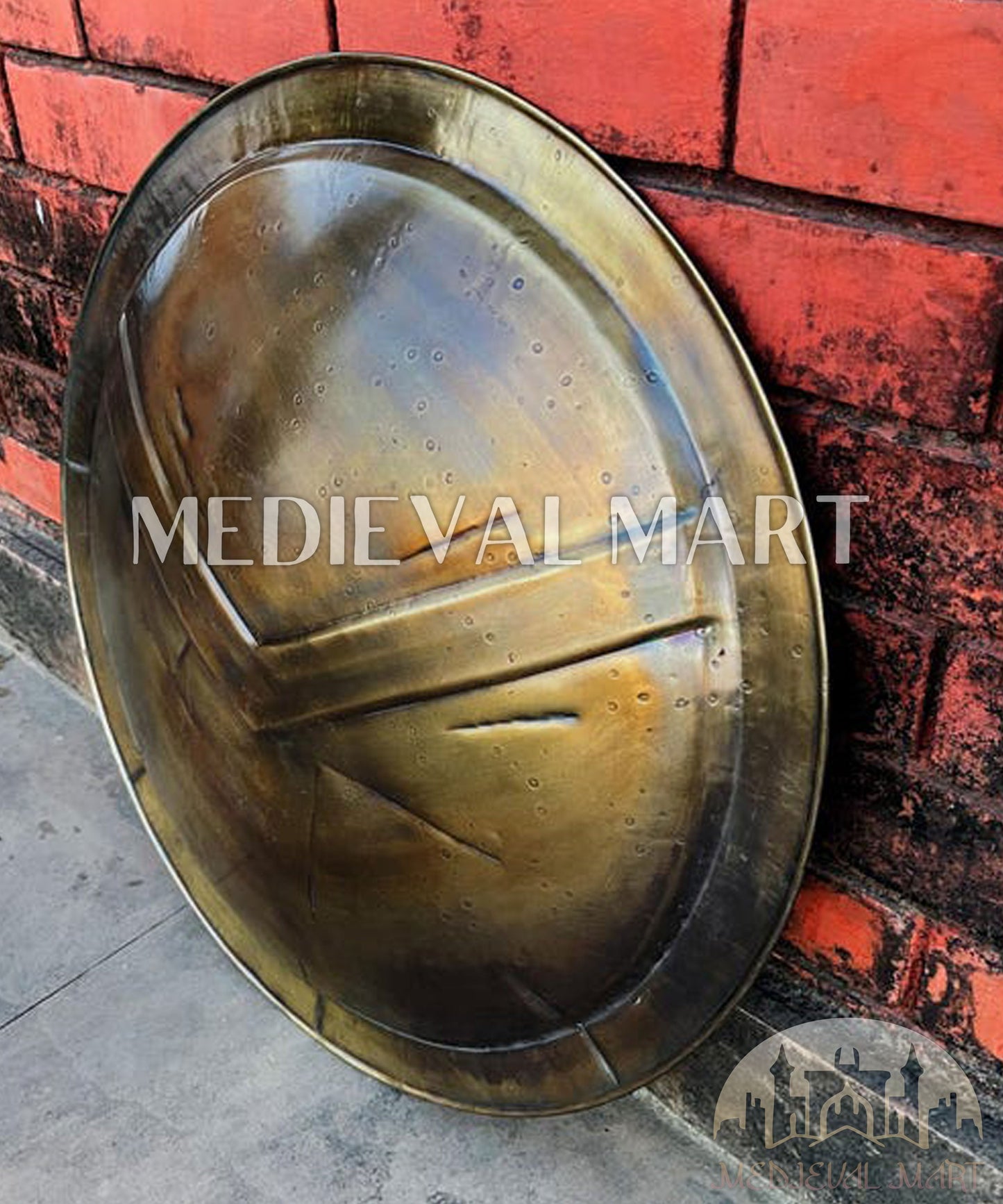 MEDIEVALMART FR Bouclier Viking Iconique Jarl Borg à Pointes en Fer – Bouclier Viking Battleworn | Cadeau pour Papa