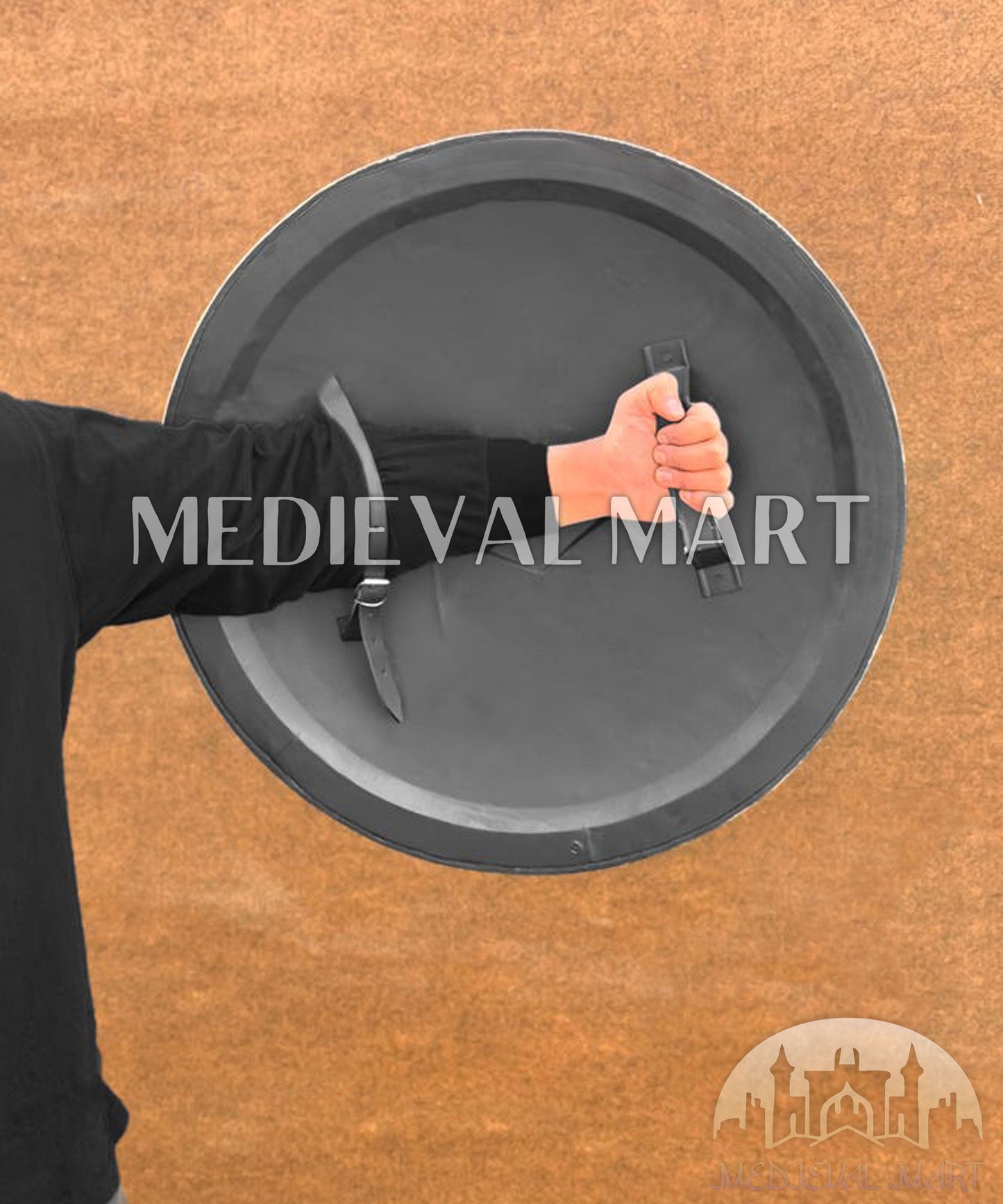 MEDIEVALMART FR Bouclier Médiéval Templier Inspiré de la Croix Zelda & Diable en Bois – Finition Bleue & Or | Cadeau pour Noël