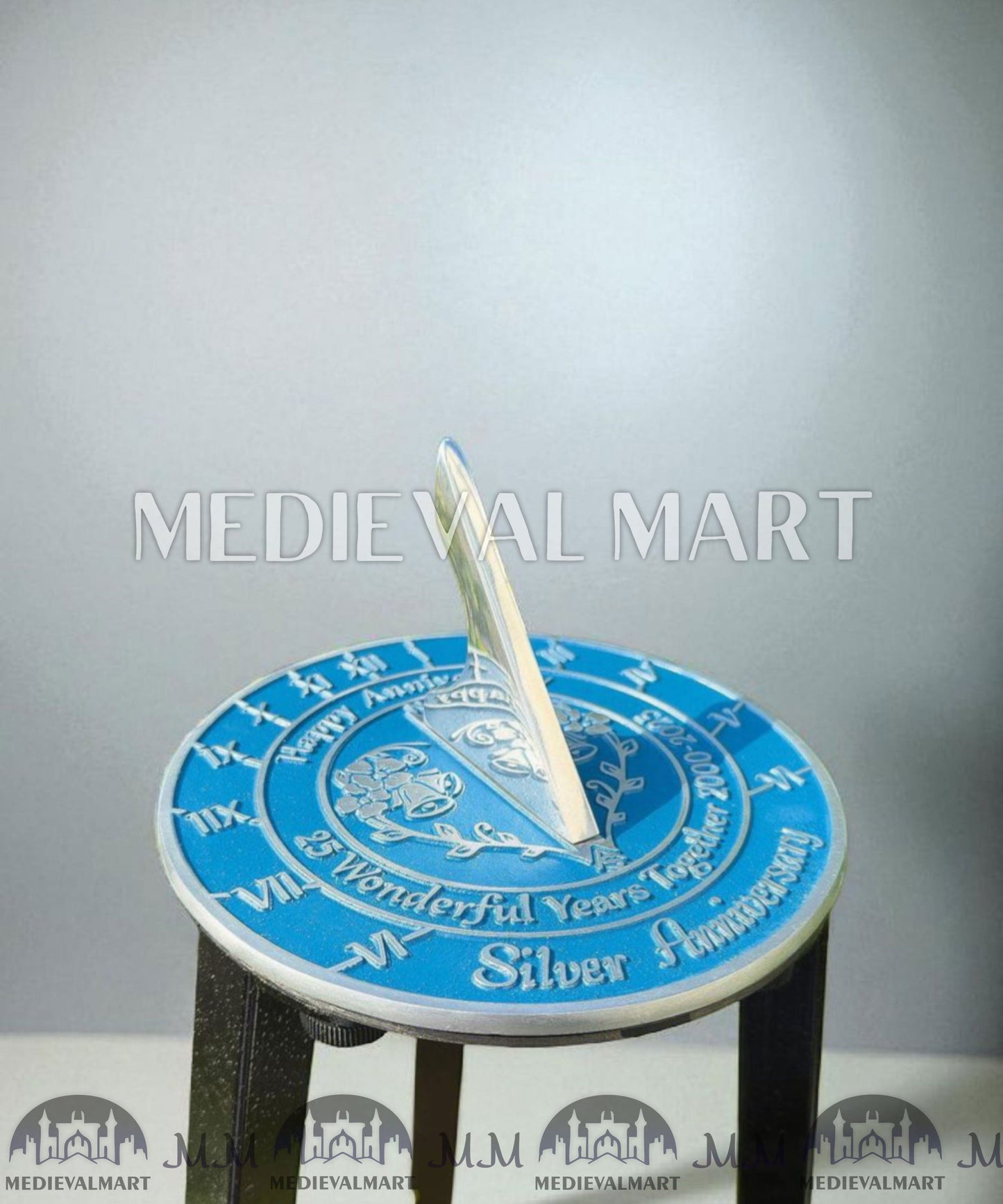 MEDIEVALMART FR Bouclier Viking Iconique Valhalla Noir/Gris – Ivar le Désossé avec Pointes en Fer | Cadeau pour Papa