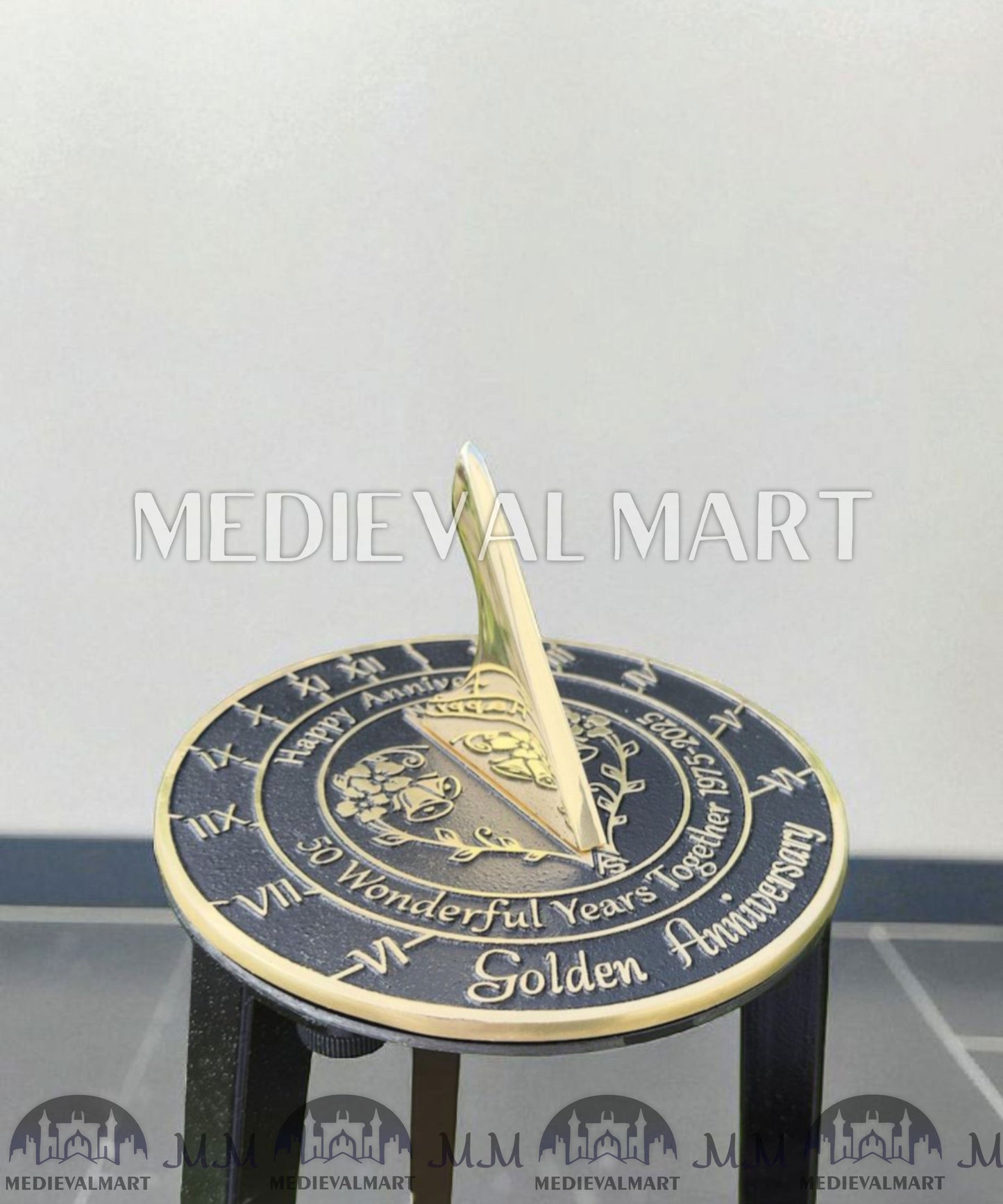 MEDIEVALMART FR Bouclier Viking Iconique Valhalla Noir/Gris – Ivar le Désossé avec Pointes en Fer | Cadeau pour Papa