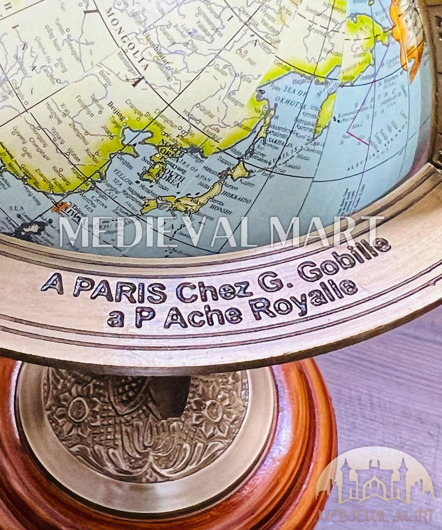 MEDIEVALMART FR Longue-Vue Nautique Antique 50X en Laiton – Télescope Portable de 18" pour Décoration Nautique