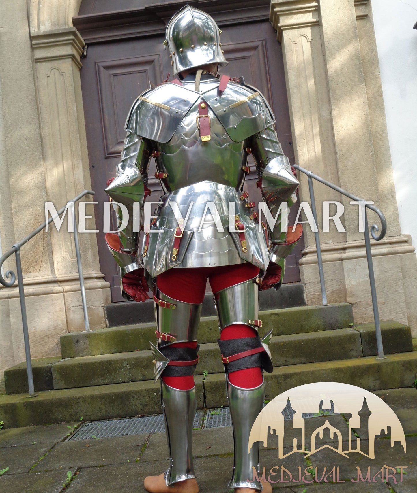 MEDIEVALMART FR Armure Médiévale de l’Empire Romain Kastenbrust – Armure Complète en Plaques avec Épée Alexander (ROA 1332)