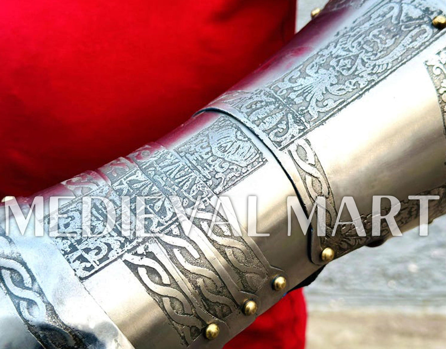 MEDIEVALMART FR Ensemble Exclusif De Gantelets Noirs Inspirés De Sauron Witcher LOTR Avec Décor Doré