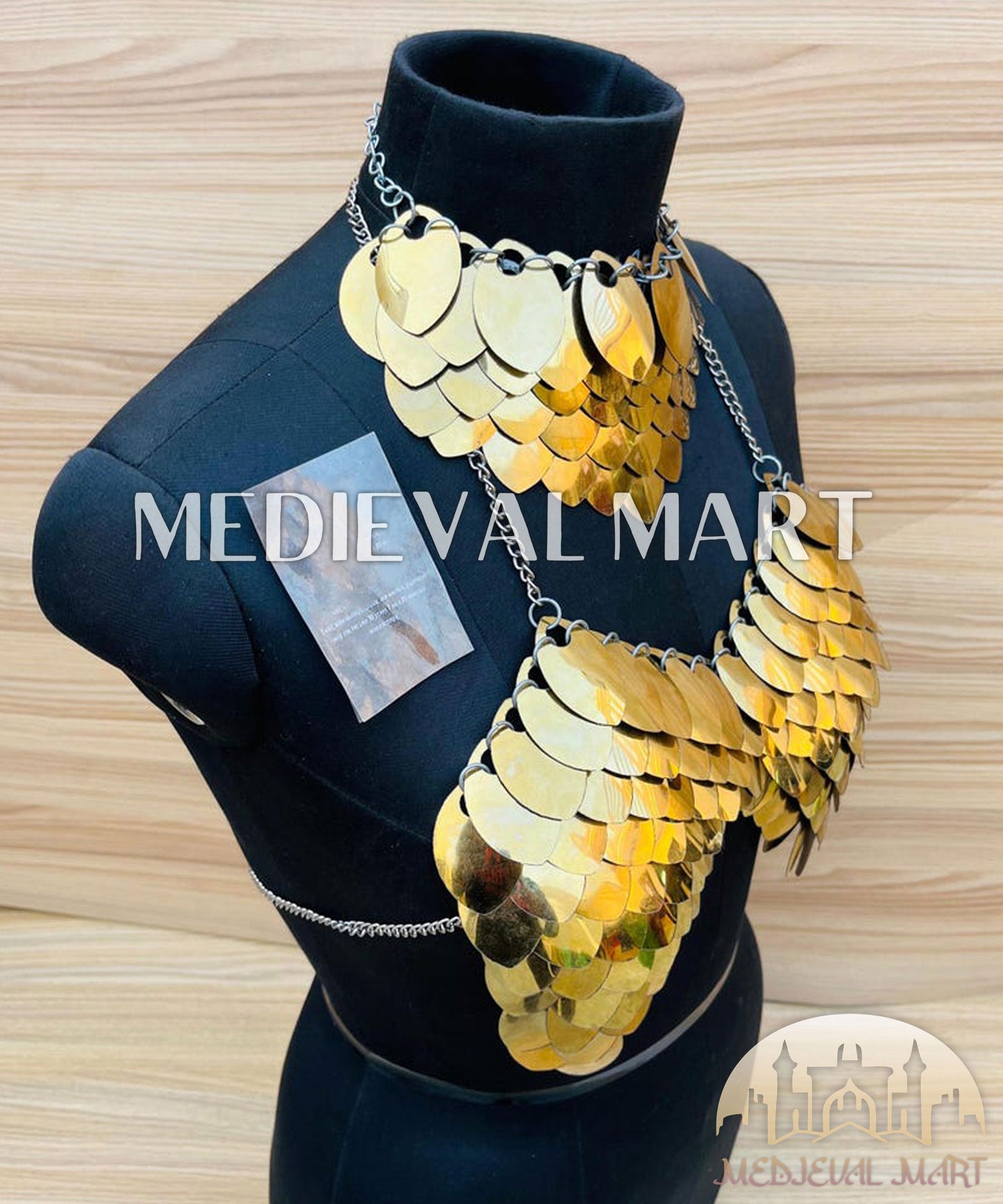 MEDIEVALMART FR Bouclier Viking Iconique Valhalla Noir/Gris – Ivar le Désossé avec Pointes en Fer | Cadeau pour Papa