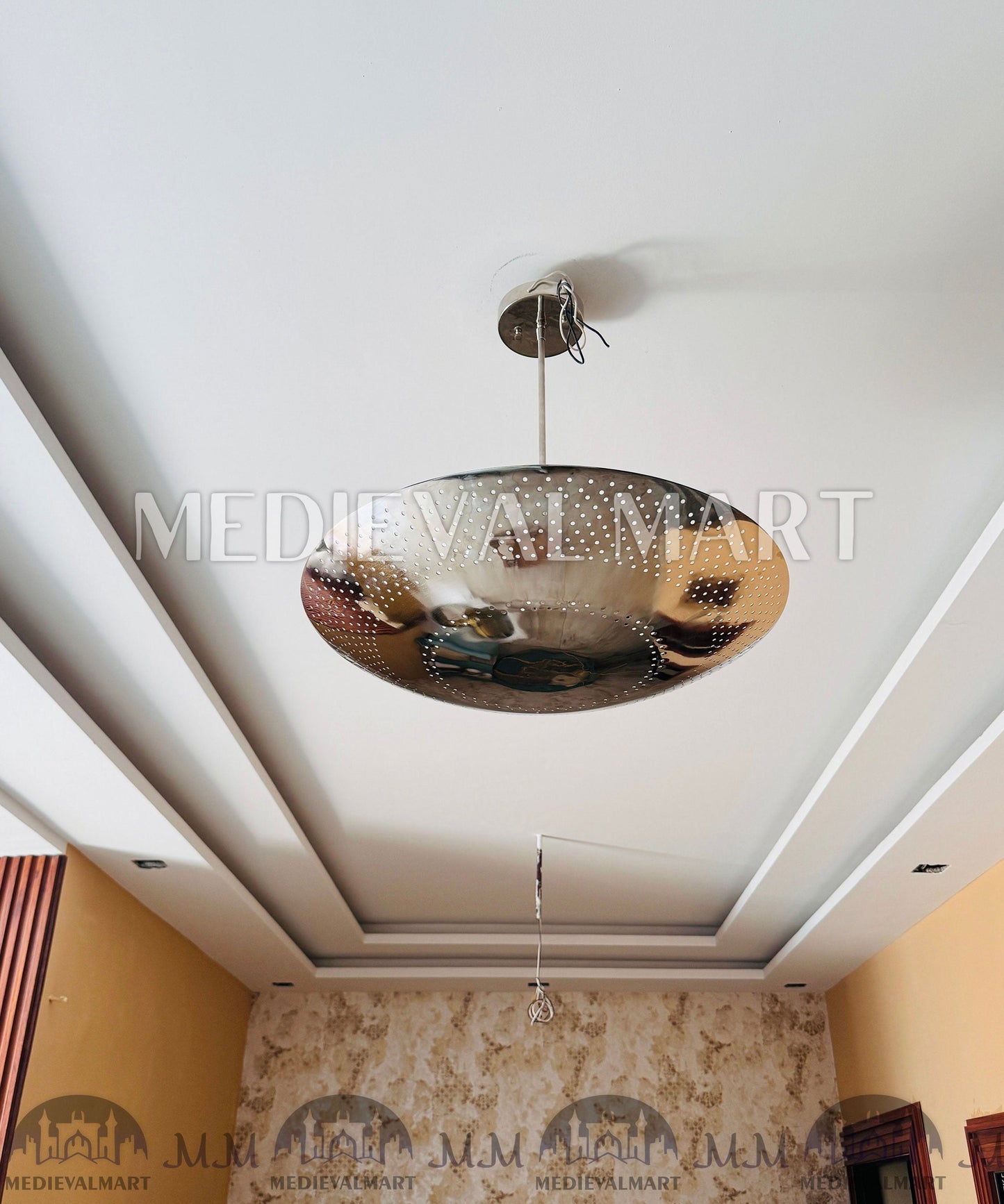 MEDIEVALMART FR Ensemble De Gantelets Dorés Inspirés De Sauron Witcher LOTR Avec Étoile Bleue – Gants D’Armure Cosplay