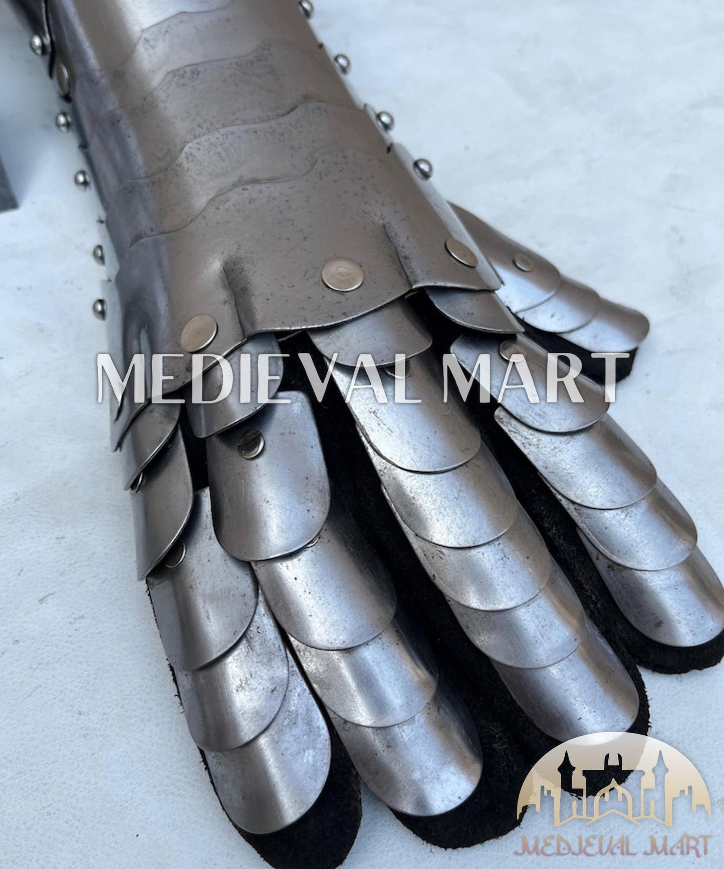 MEDIEVALMART FR Ensemble Exclusif De Gantelets Noirs Inspirés De Sauron Witcher LOTR Avec Décor Doré