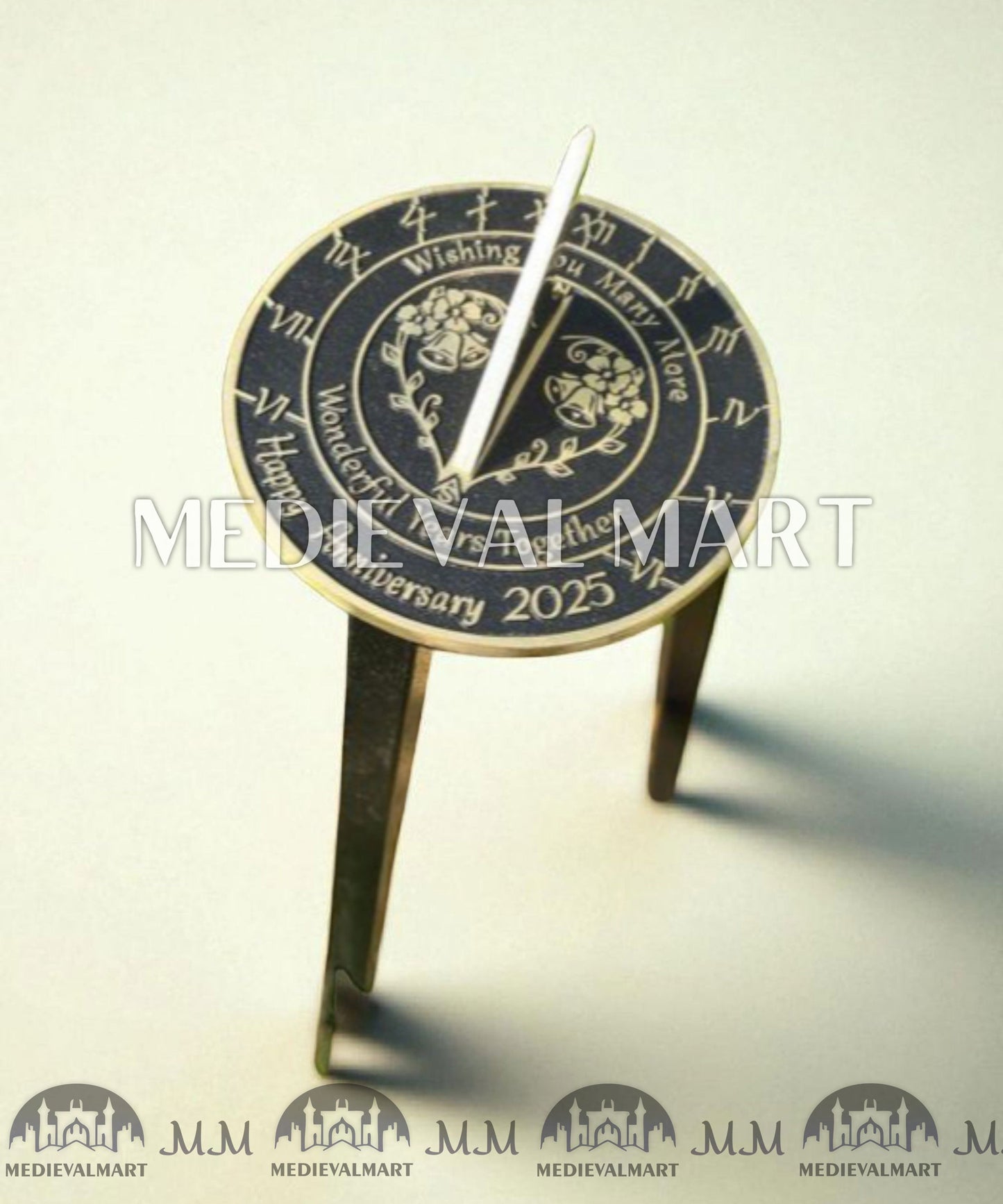 MEDIEVALMART FR Bouclier Viking Iconique Valhalla Noir/Gris – Ivar le Désossé avec Pointes en Fer | Cadeau pour Papa