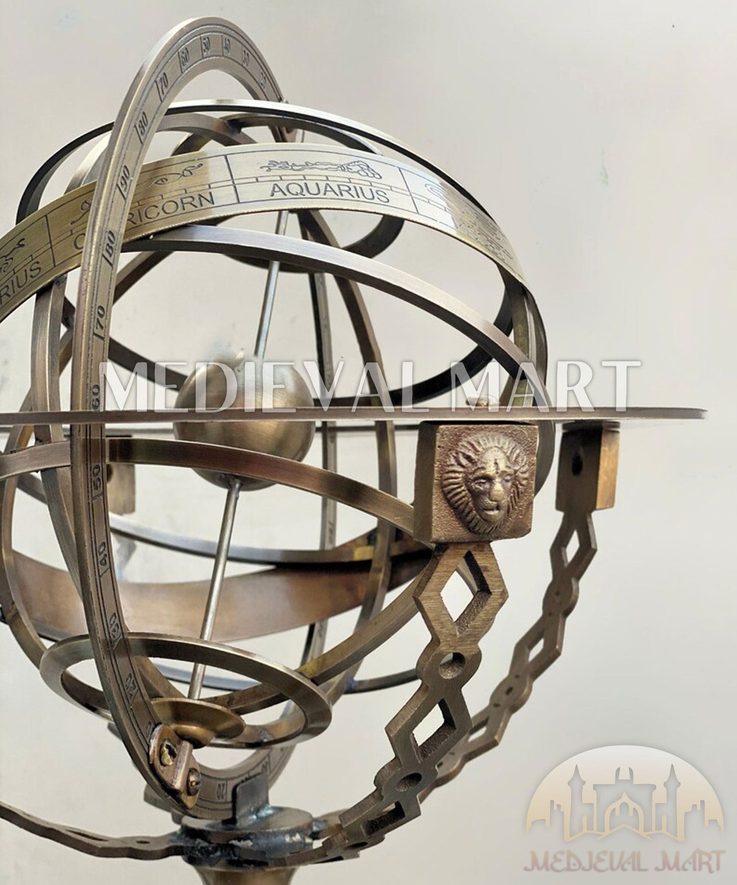 MEDIEVALMART FR Longue-Vue Nautique Antique 50X en Laiton – Télescope Portable de 18" pour Décoration Nautique