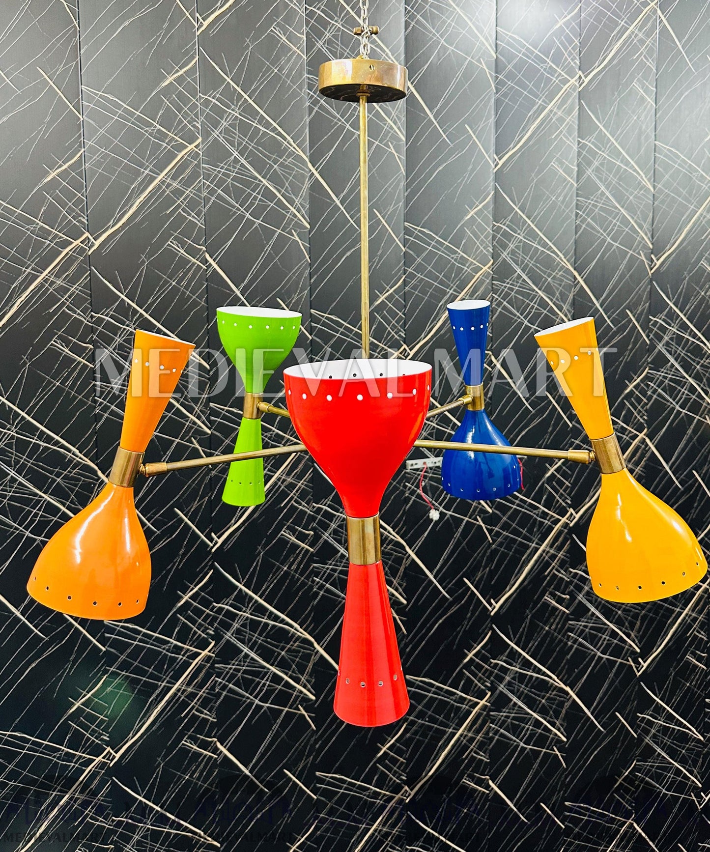 MEDIEVALMART FR Ensemble De Gantelets Dorés Inspirés De Sauron Witcher LOTR Avec Étoile Bleue – Gants D’Armure Cosplay