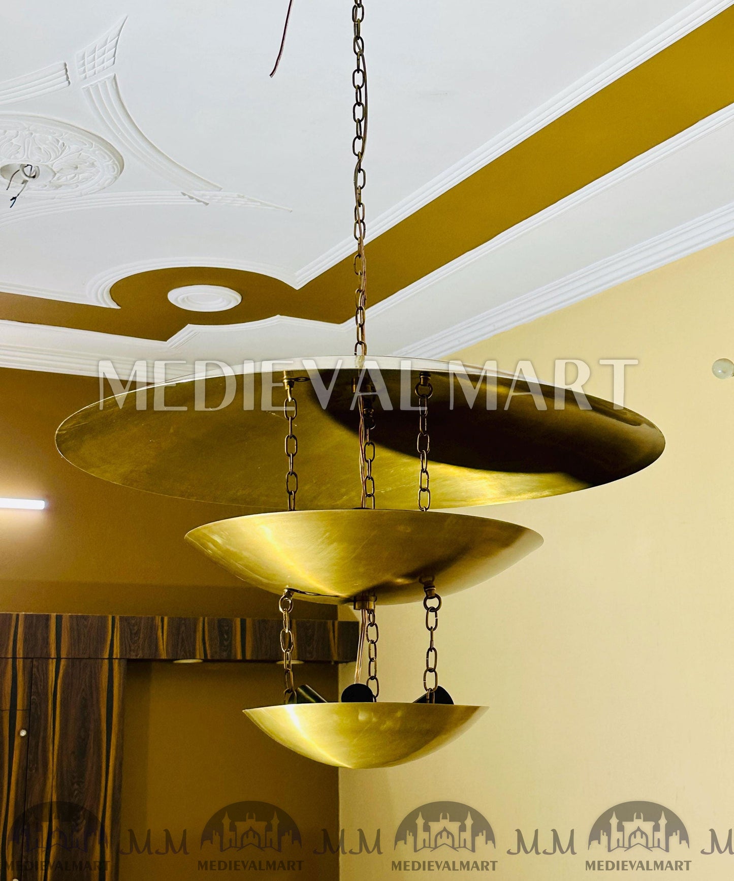 MEDIEVALMART FR Ensemble De Gantelets Dorés Inspirés De Sauron Witcher LOTR Avec Étoile Bleue – Gants D’Armure Cosplay