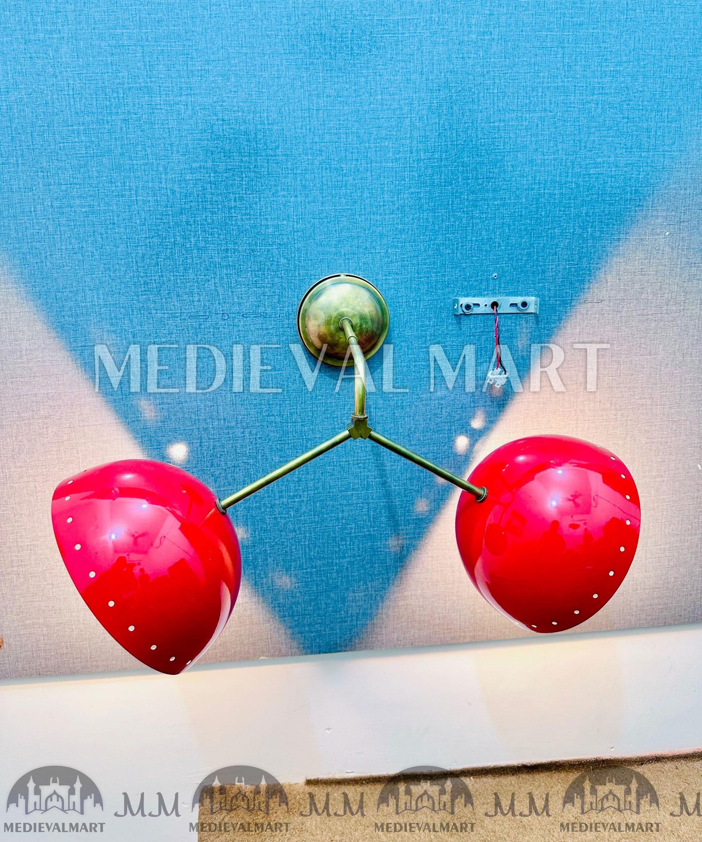 MEDIEVALMART FR Applique Murale Scarabée Vintage en Laiton : Luminaire Mural Mid-Century Modern