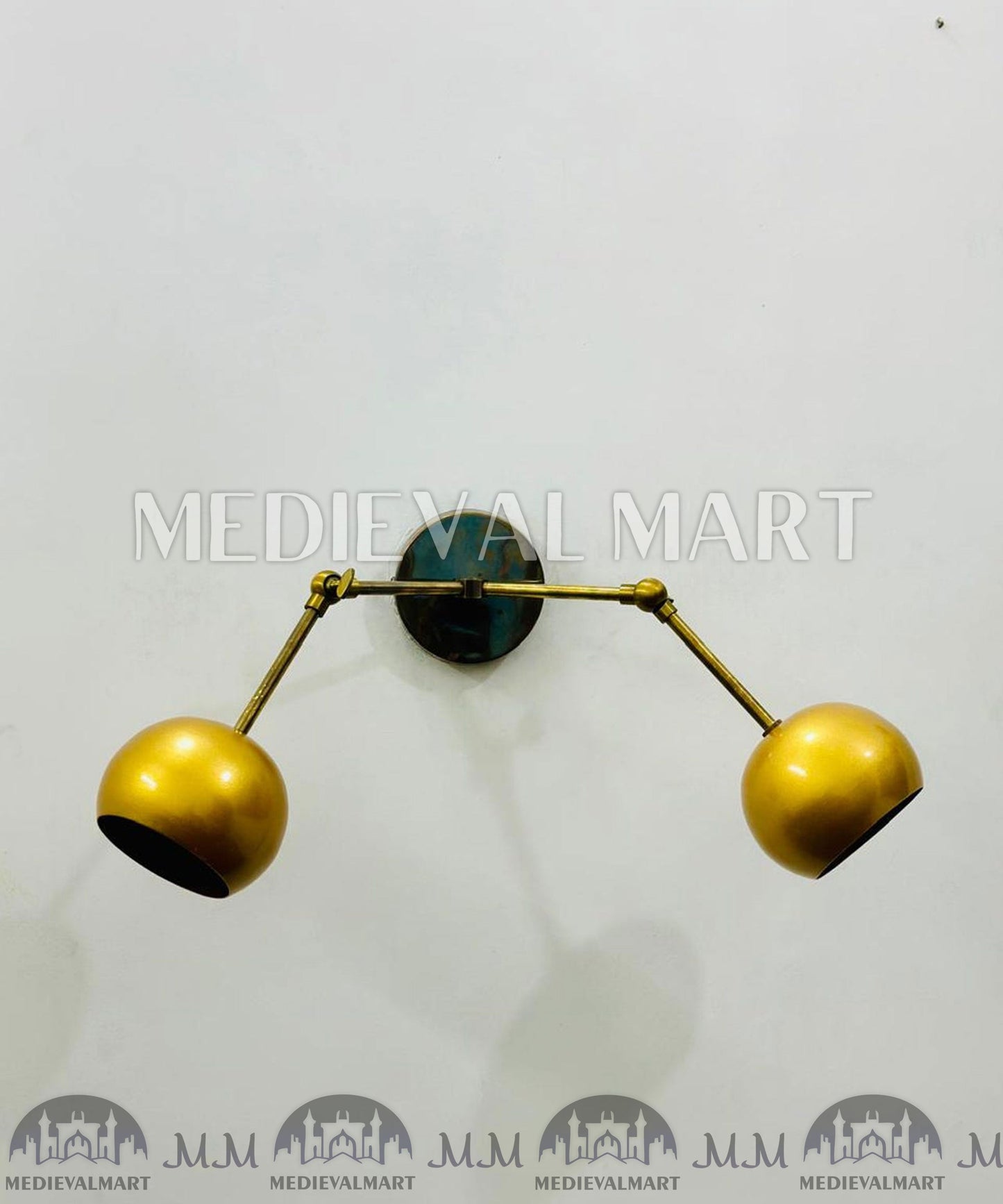 MEDIEVALMART FR Applique Murale Scarabée Vintage en Laiton : Luminaire Mural Mid-Century Modern