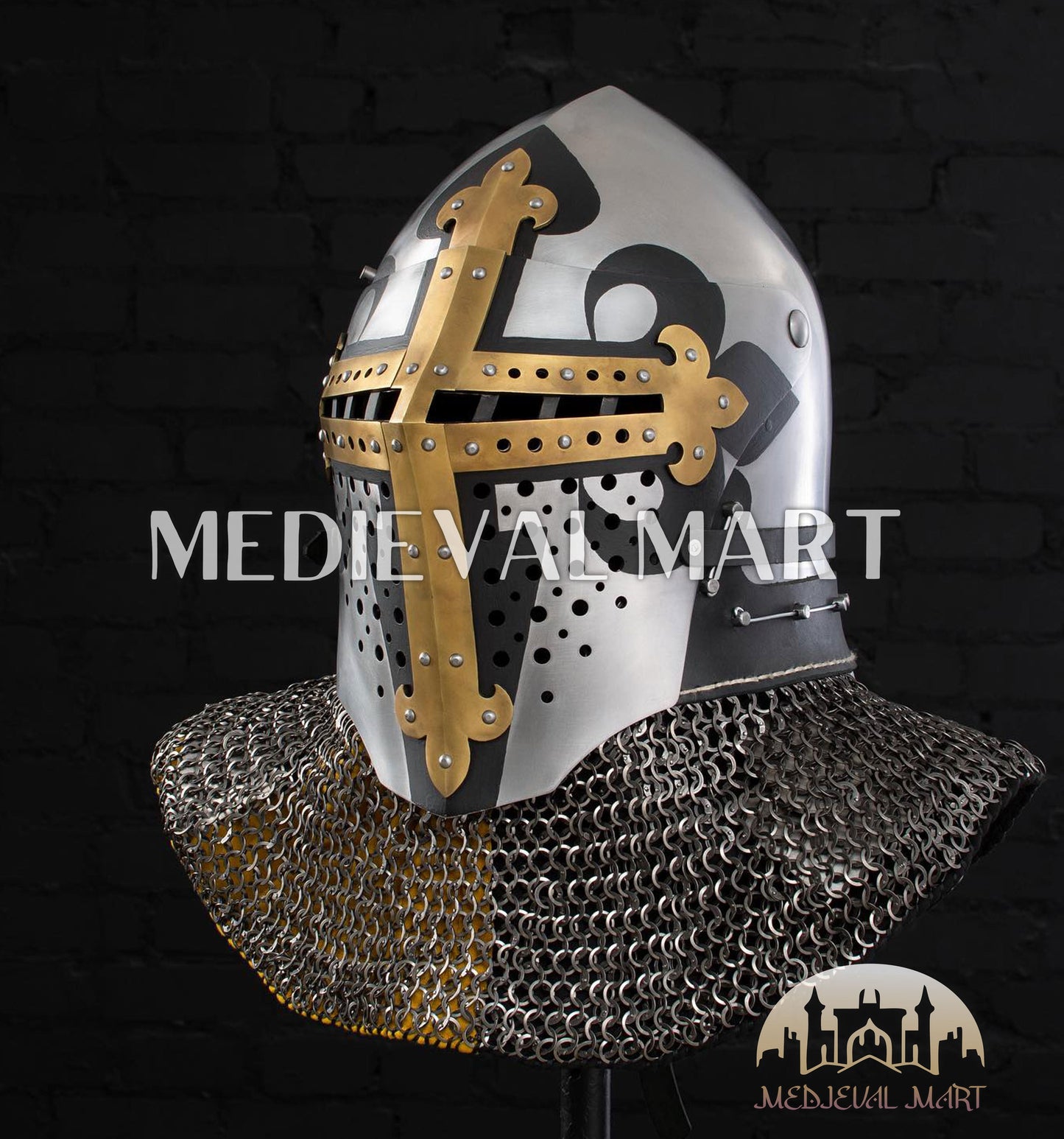 MEDIEVALMART FR Ensemble Exclusif De Gantelets Noirs Inspirés De Sauron Witcher LOTR Avec Décor Doré