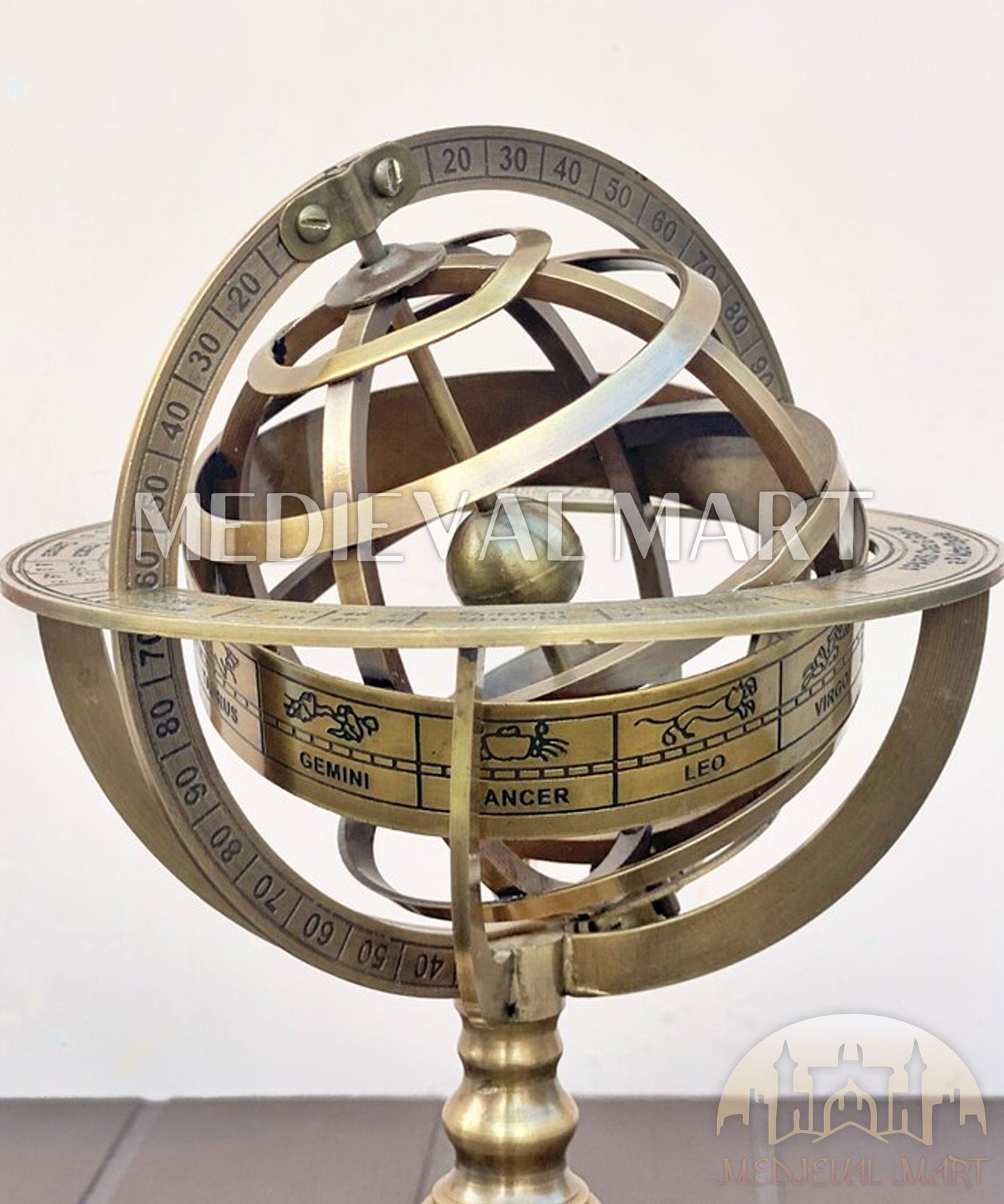 MEDIEVALMART FR Longue-Vue Nautique Antique 50X en Laiton – Télescope Portable de 18" pour Décoration Nautique