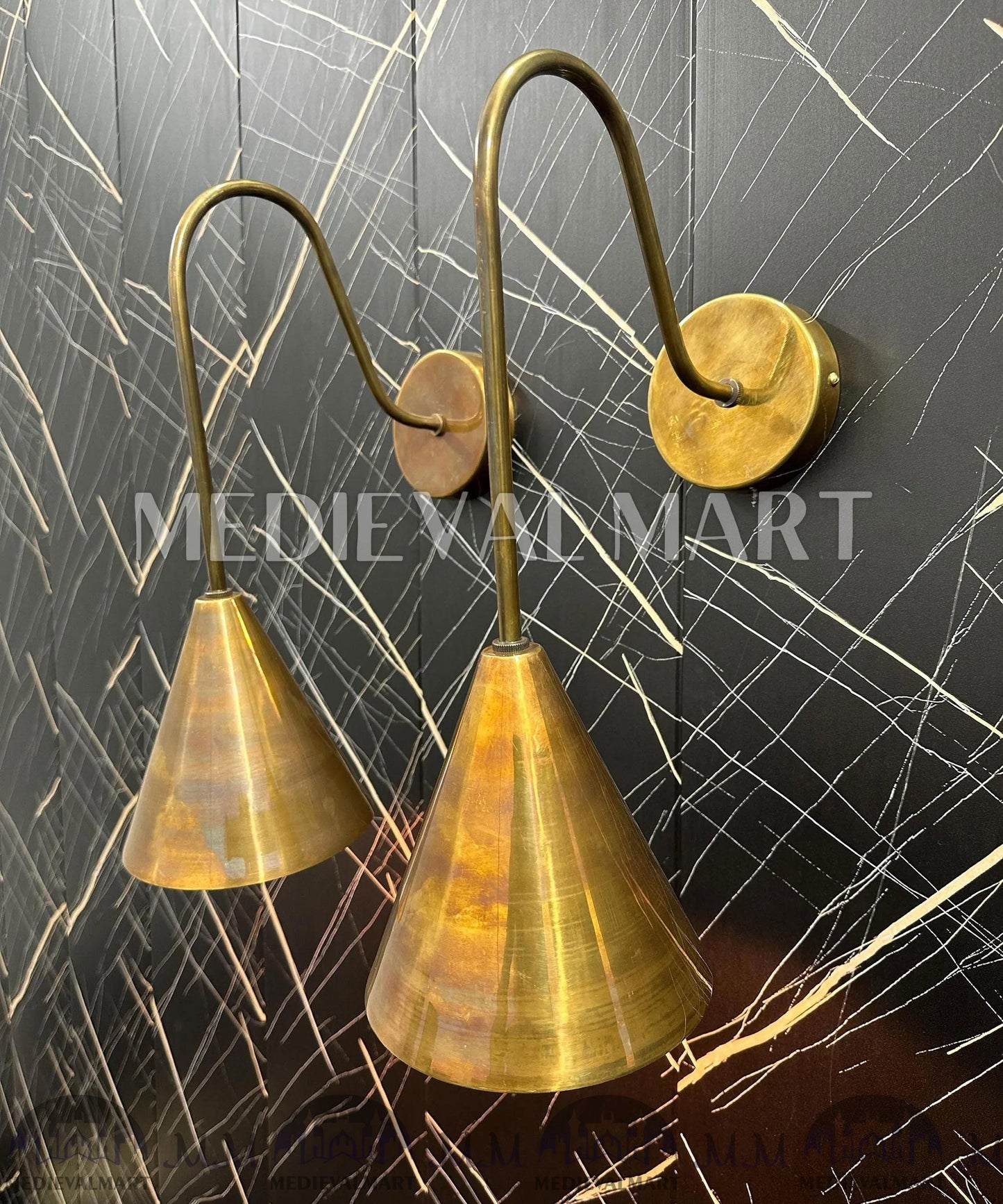 MEDIEVALMART FR Applique Murale en Laiton Fabriquée à la Main : Luminaire