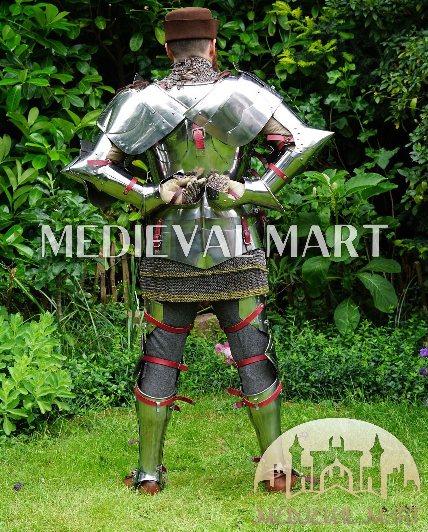 MEDIEVALMART FR Armure Médiévale de l’Empire Romain Kastenbrust – Armure Complète en Plaques avec Épée Alexander (ROA 1332)