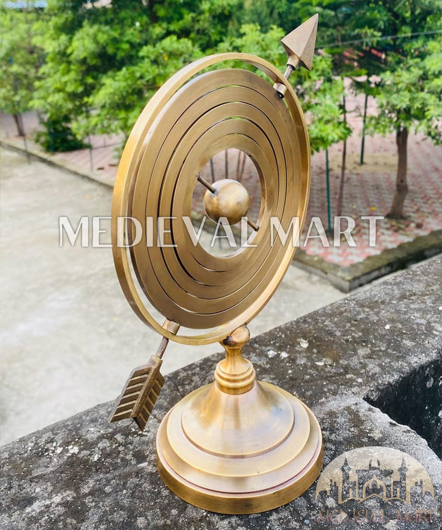 MEDIEVALMART FR Longue-Vue Nautique Antique 50X en Laiton – Télescope Portable de 18" pour Décoration Nautique