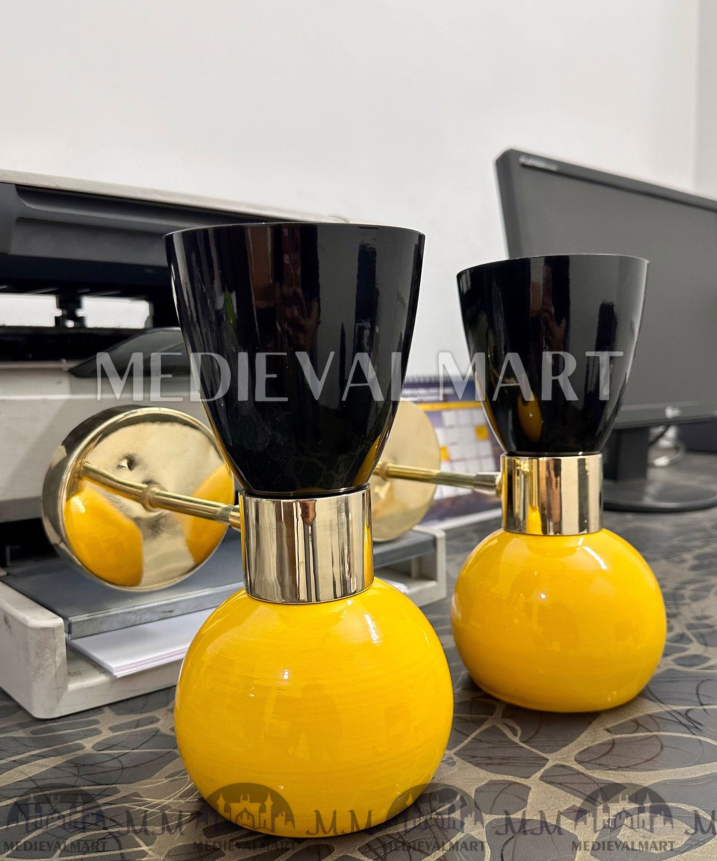 MEDIEVALMART FR Applique Murale en Laiton Fabriquée à la Main : Luminaire