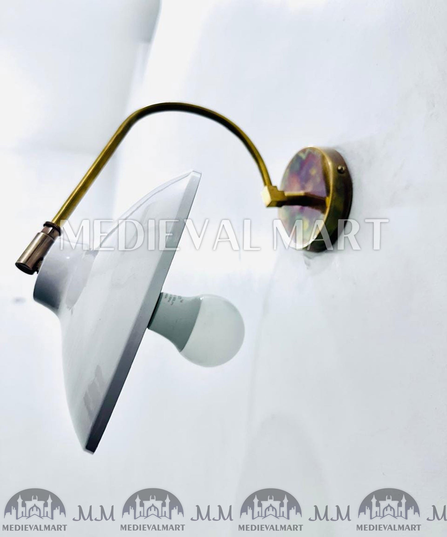 MEDIEVALMART FR Applique Murale Scarabée Vintage en Laiton : Luminaire Mural Mid-Century Modern