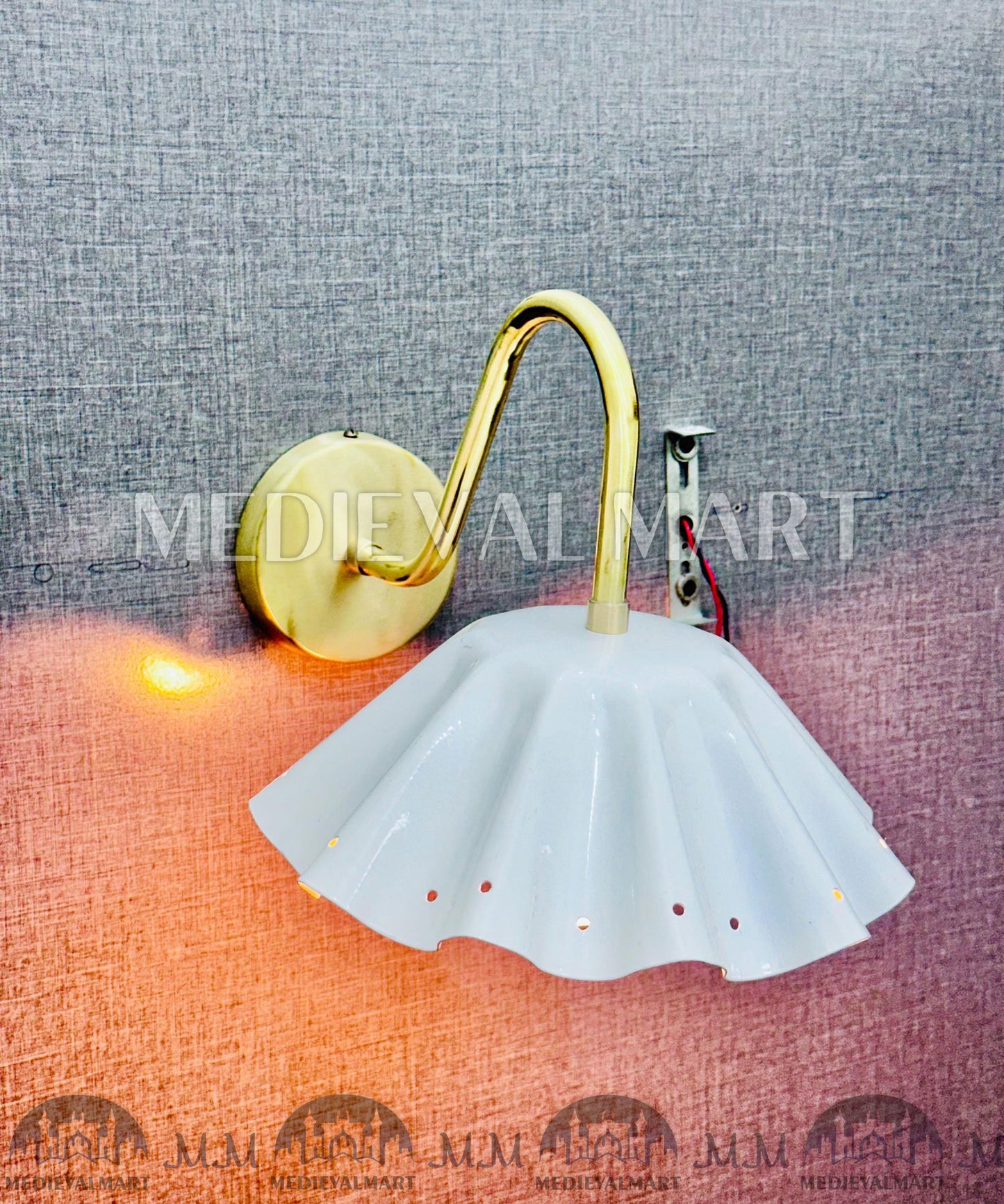 MEDIEVALMART FR Applique Murale en Laiton Fabriquée à la Main : Luminaire