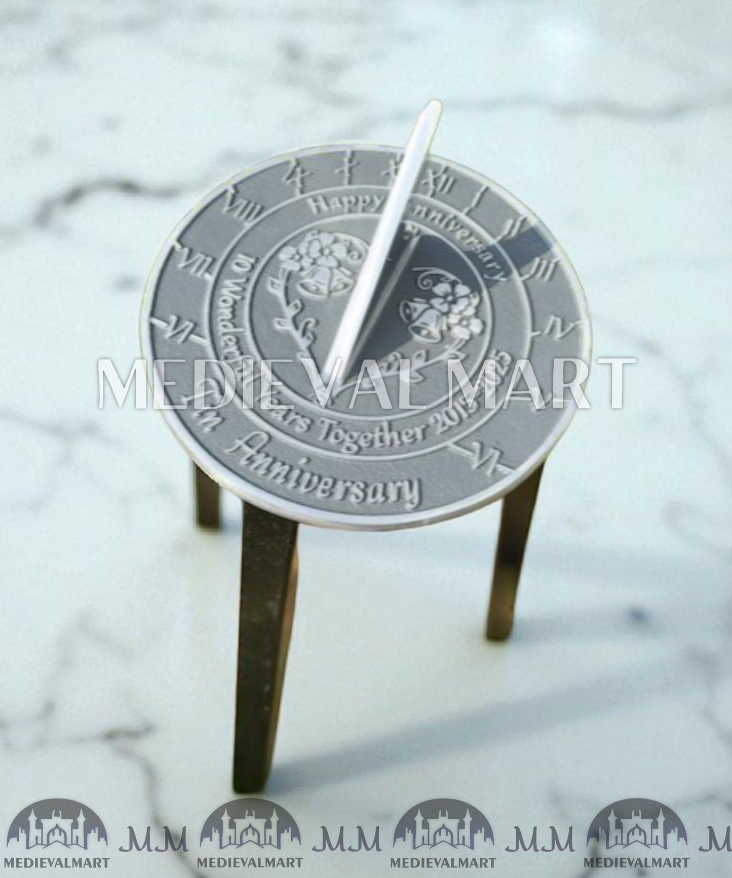 MEDIEVALMART FR Bouclier Viking Iconique Valhalla Noir/Gris – Ivar le Désossé avec Pointes en Fer | Cadeau pour Papa