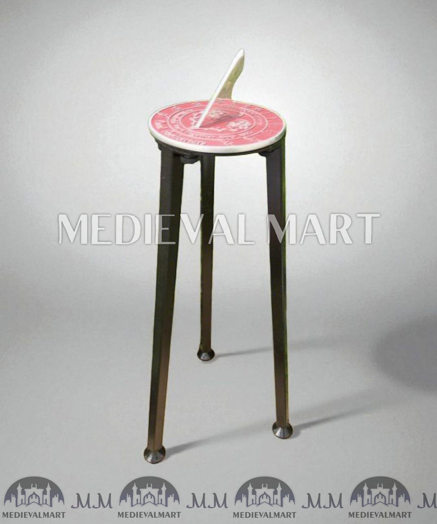 MEDIEVALMART FR Bouclier Viking Iconique Valhalla Noir/Gris – Ivar le Désossé avec Pointes en Fer | Cadeau pour Papa