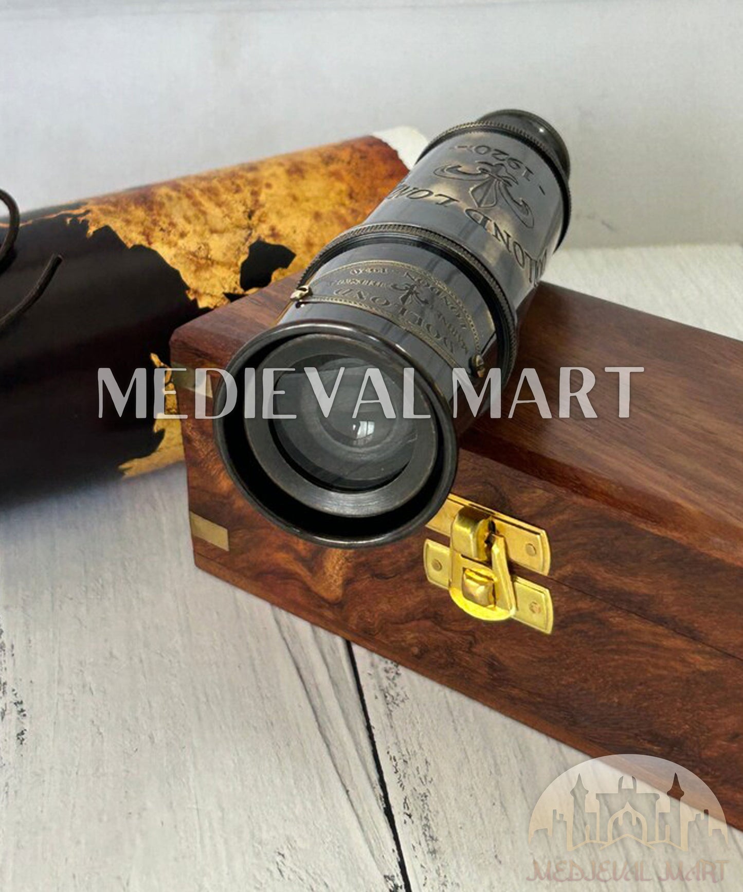 MEDIEVALMART FR Bouclier Médiéval Templier Inspiré de la Croix Zelda & Diable en Bois – Finition Bleue & Or | Cadeau pour Noël