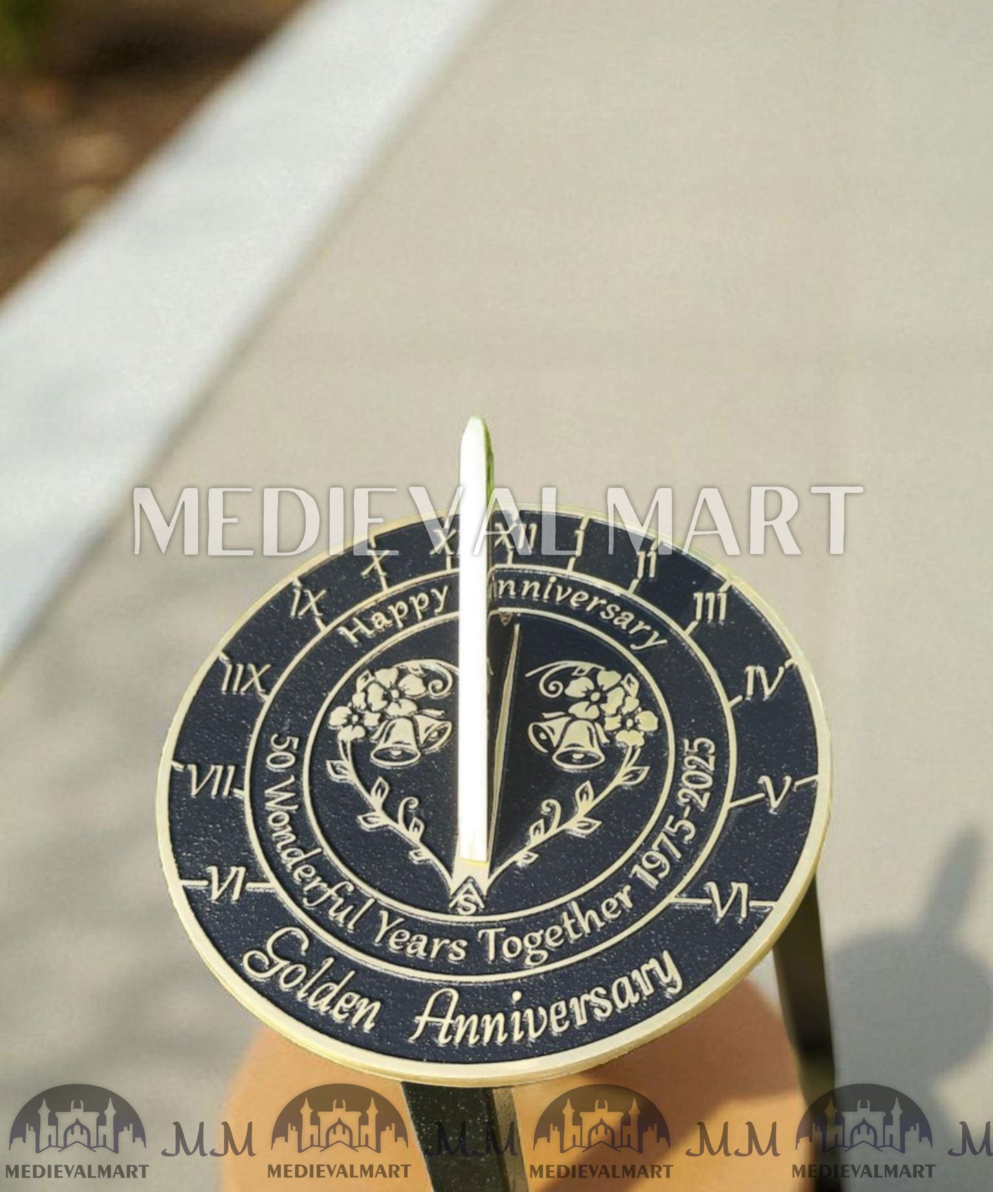 MEDIEVALMART FR Bouclier Viking Iconique Valhalla Noir/Gris – Ivar le Désossé avec Pointes en Fer | Cadeau pour Papa