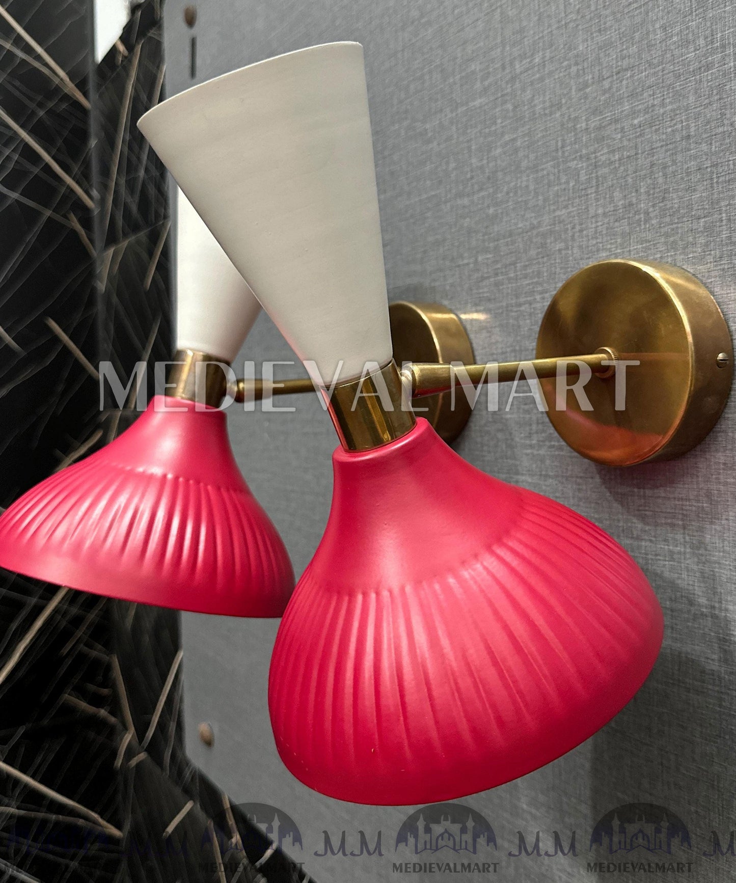 MEDIEVALMART FR Applique Murale Scarabée Vintage en Laiton : Luminaire Mural Mid-Century Modern