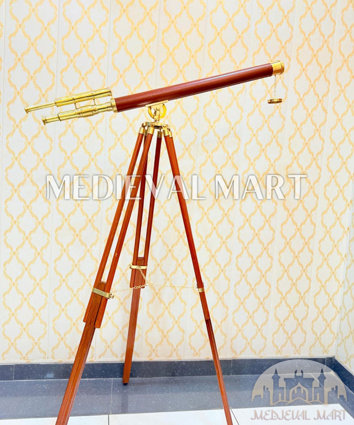 MEDIEVALMART FR Bouclier Médiéval Templier Inspiré de la Croix Zelda & Diable en Bois – Finition Bleue & Or | Cadeau pour Noël