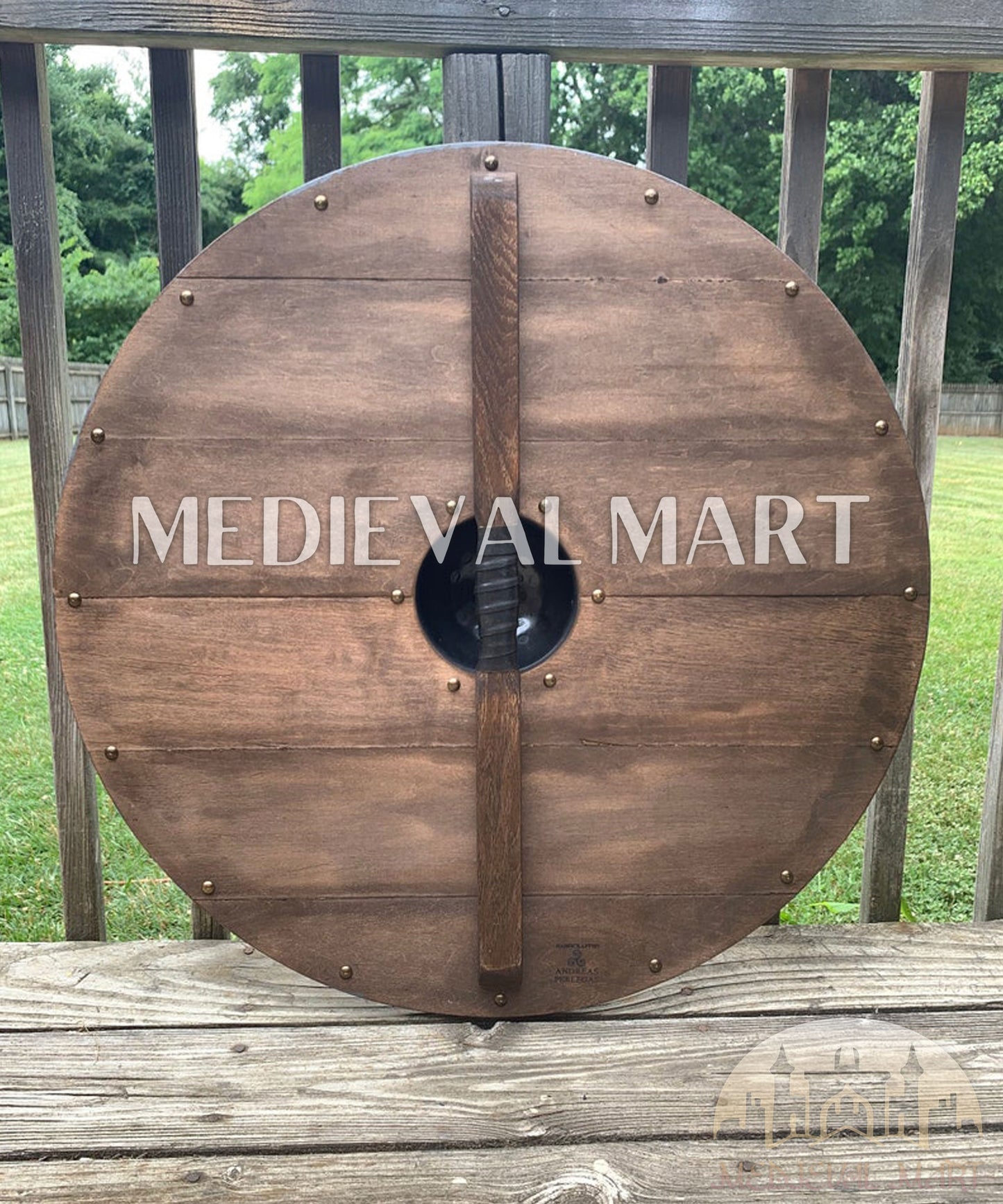 MEDIEVALMART FR Bouclier Viking Iconique Jarl Borg à Pointes en Fer – Bouclier Viking Battleworn | Cadeau pour Papa