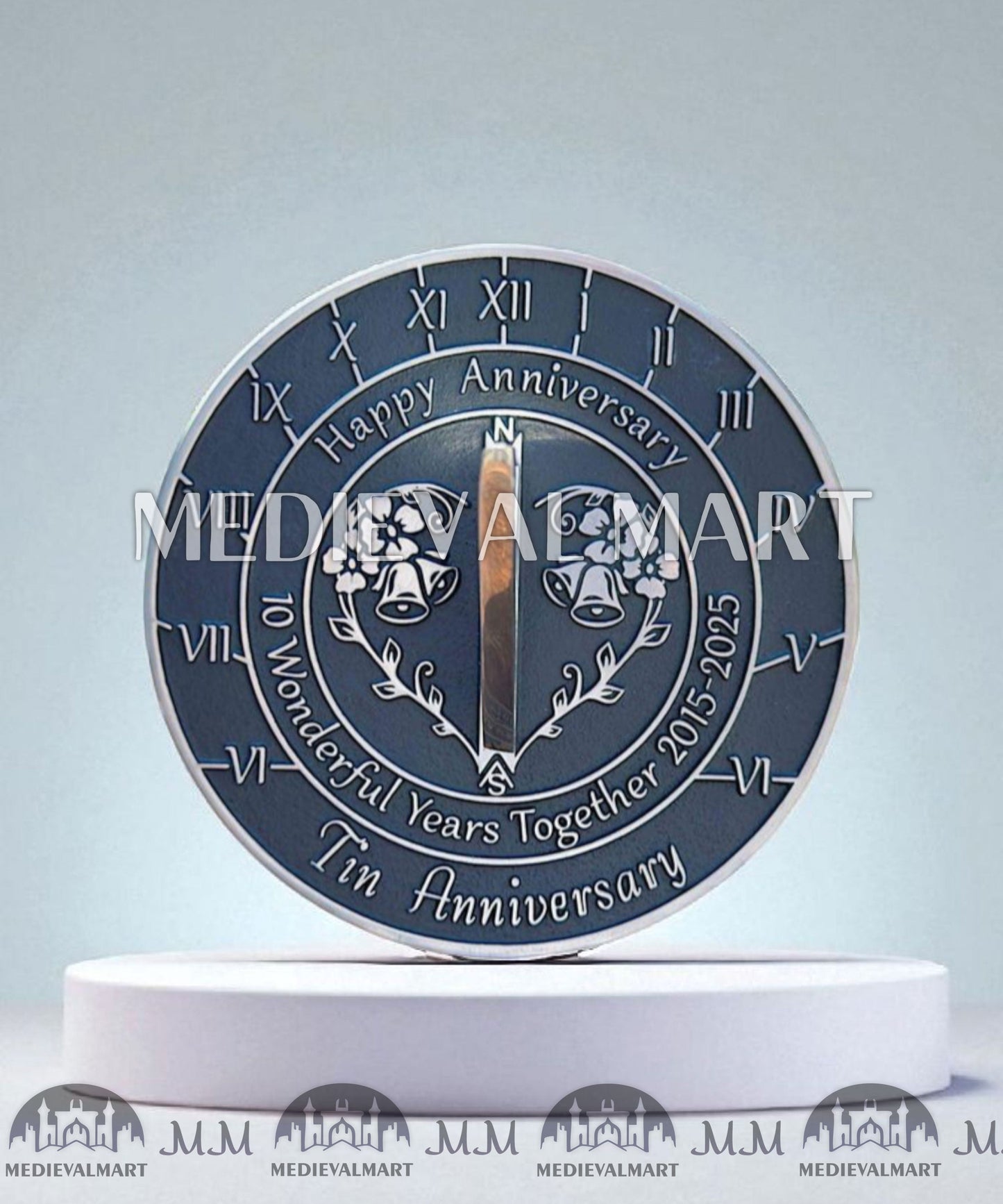 MEDIEVALMART FR Bouclier Viking Iconique Valhalla Noir/Gris – Ivar le Désossé avec Pointes en Fer | Cadeau pour Papa