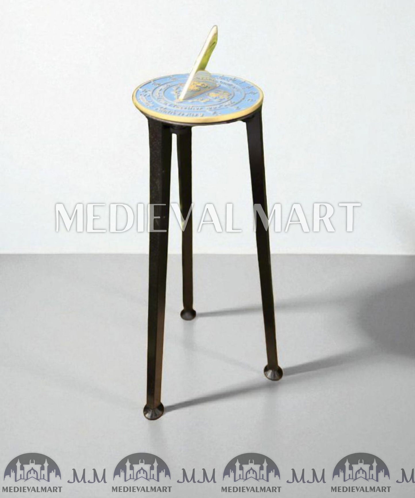 MEDIEVALMART FR Bouclier Viking Iconique Valhalla Noir/Gris – Ivar le Désossé avec Pointes en Fer | Cadeau pour Papa