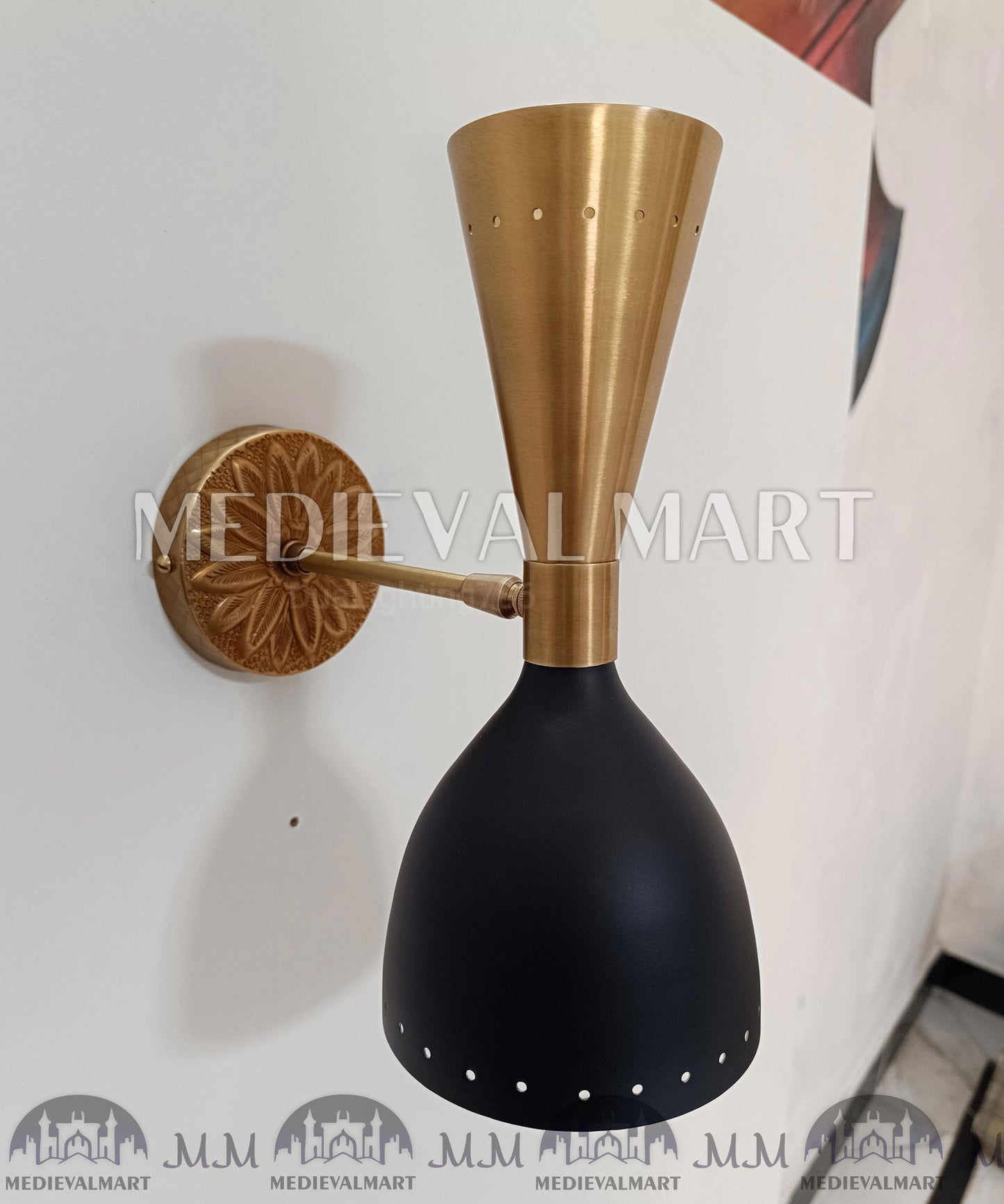 MEDIEVALMART FR Applique Murale en Laiton Fabriquée à la Main : Luminaire