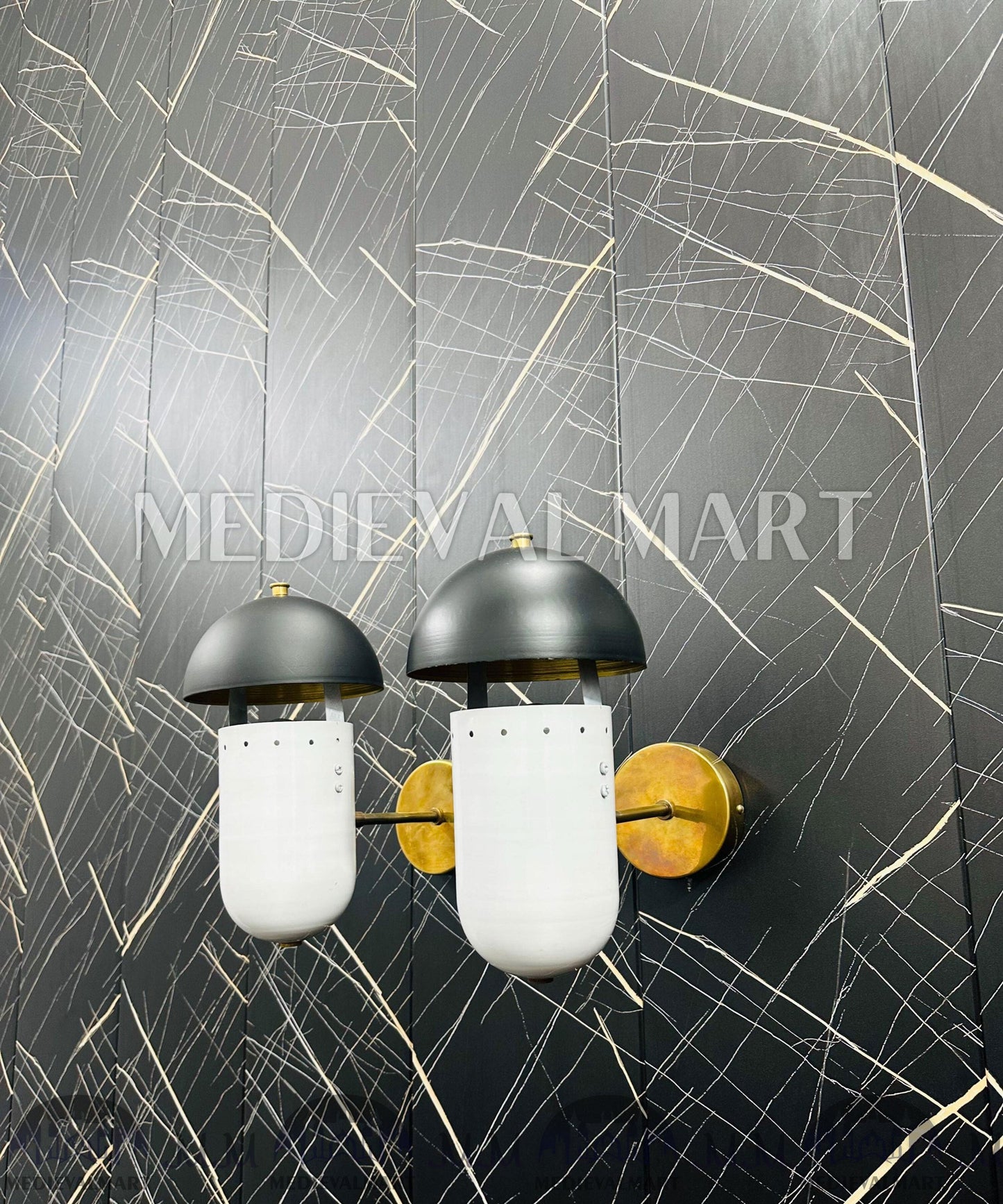 MEDIEVALMART FR Applique Murale en Laiton Fabriquée à la Main : Luminaire