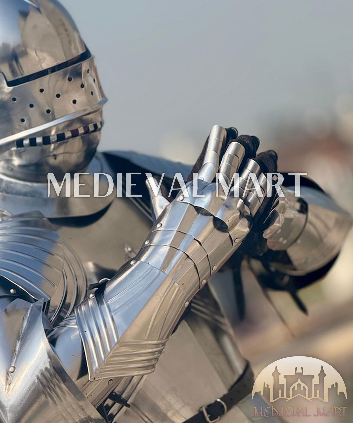 MEDIEVALMART FR Armure Médiévale de l’Empire Romain Kastenbrust – Armure Complète en Plaques avec Épée Alexander (ROA 1332)