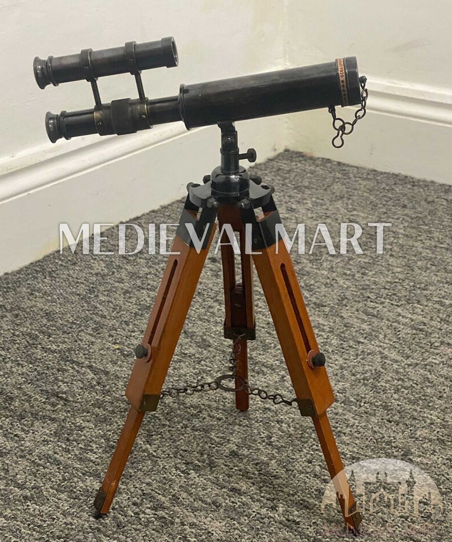 MEDIEVALMART FR Bouclier Médiéval Templier Inspiré de la Croix Zelda & Diable en Bois – Finition Bleue & Or | Cadeau pour Noël