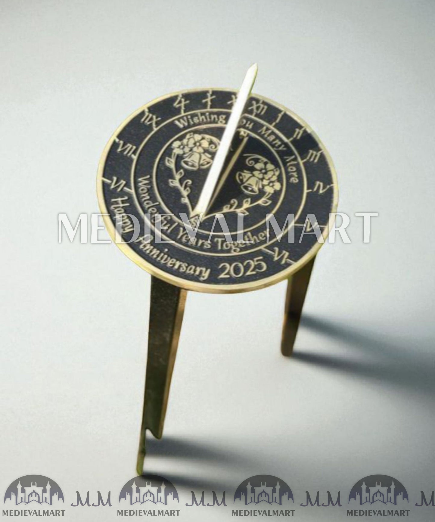 MEDIEVALMART FR Bouclier Viking Iconique Valhalla Noir/Gris – Ivar le Désossé avec Pointes en Fer | Cadeau pour Papa