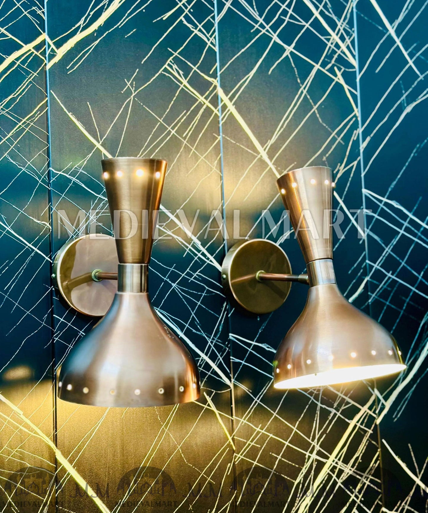 MEDIEVALMART FR Applique Murale en Laiton Fabriquée à la Main : Luminaire