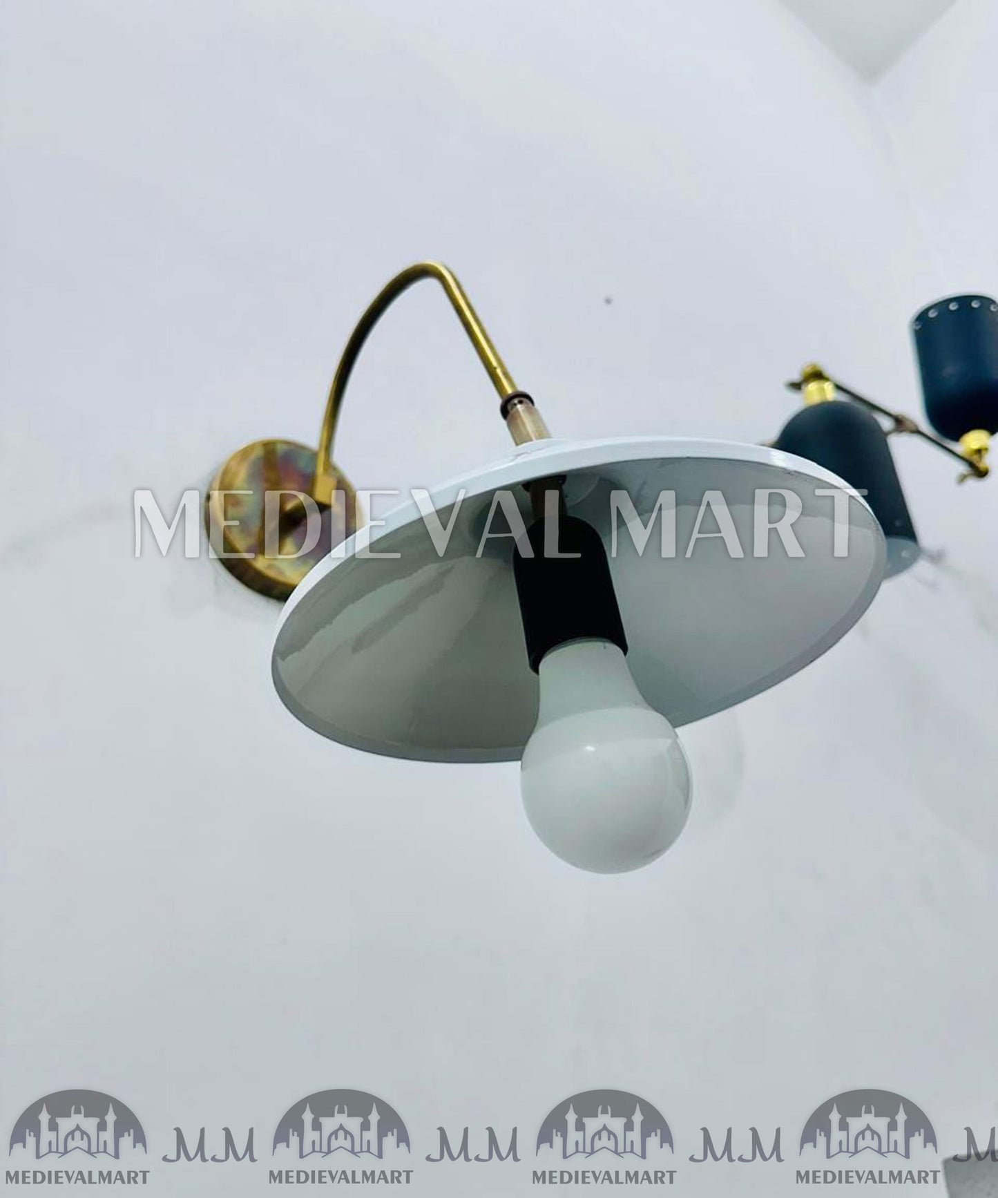 MEDIEVALMART FR Applique Murale Scarabée Vintage en Laiton : Luminaire Mural Mid-Century Modern